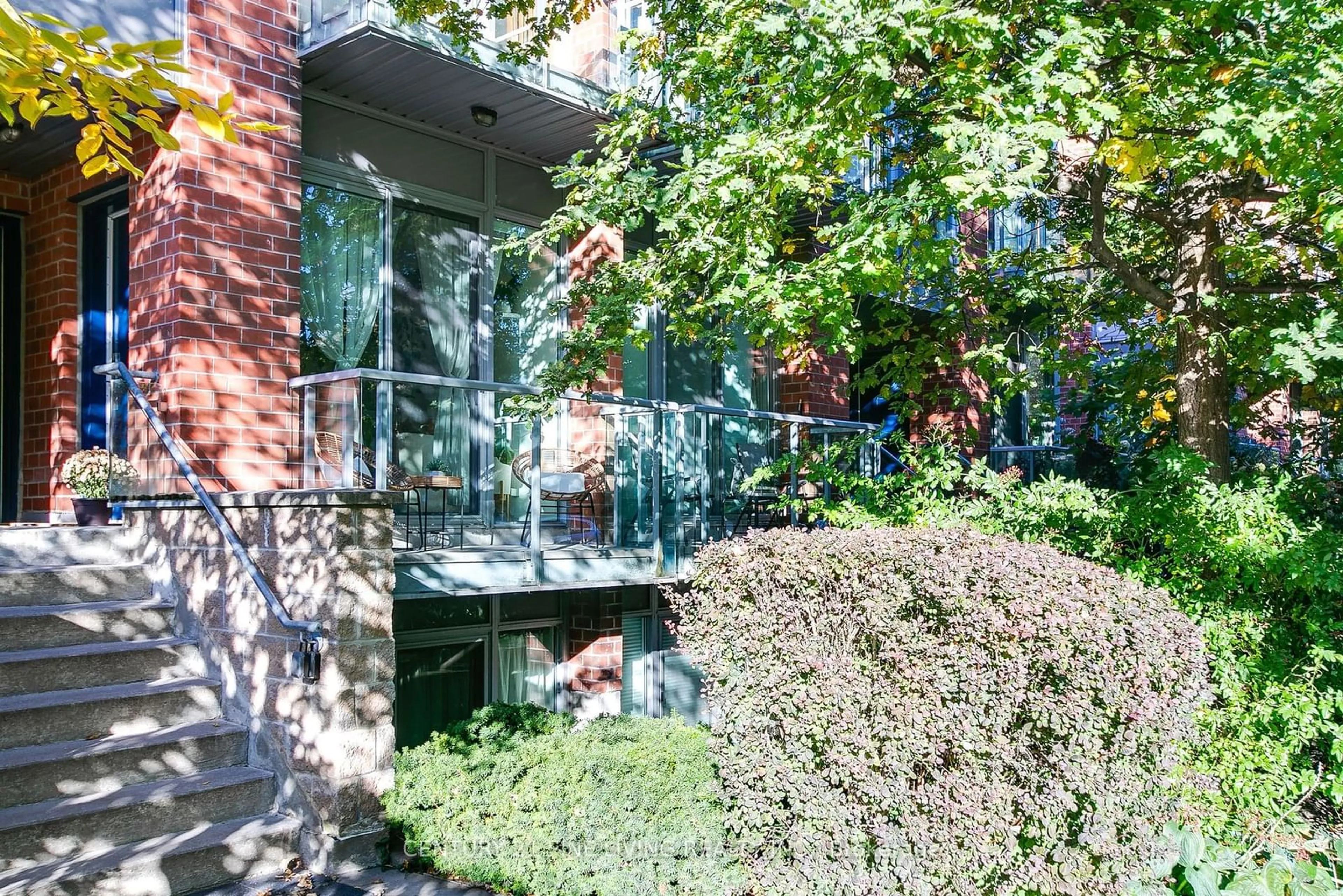 A pic from exterior of the house or condo, the street view for 34 Boston Ave #2, Toronto Ontario M4M 2T9