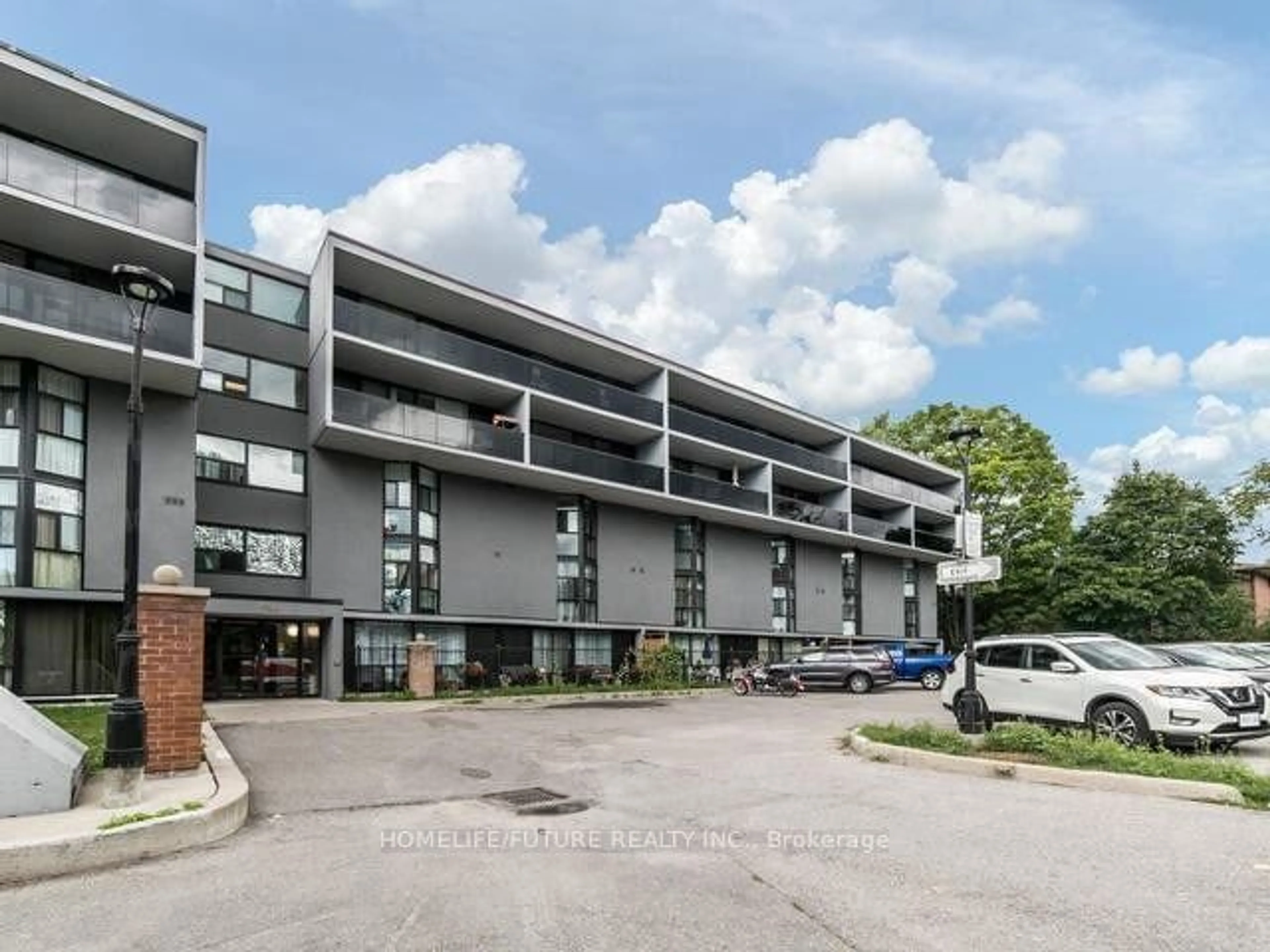 A pic from exterior of the house or condo, the front or back of building for 454 Centre St #406, Oshawa Ontario L1H 4C2