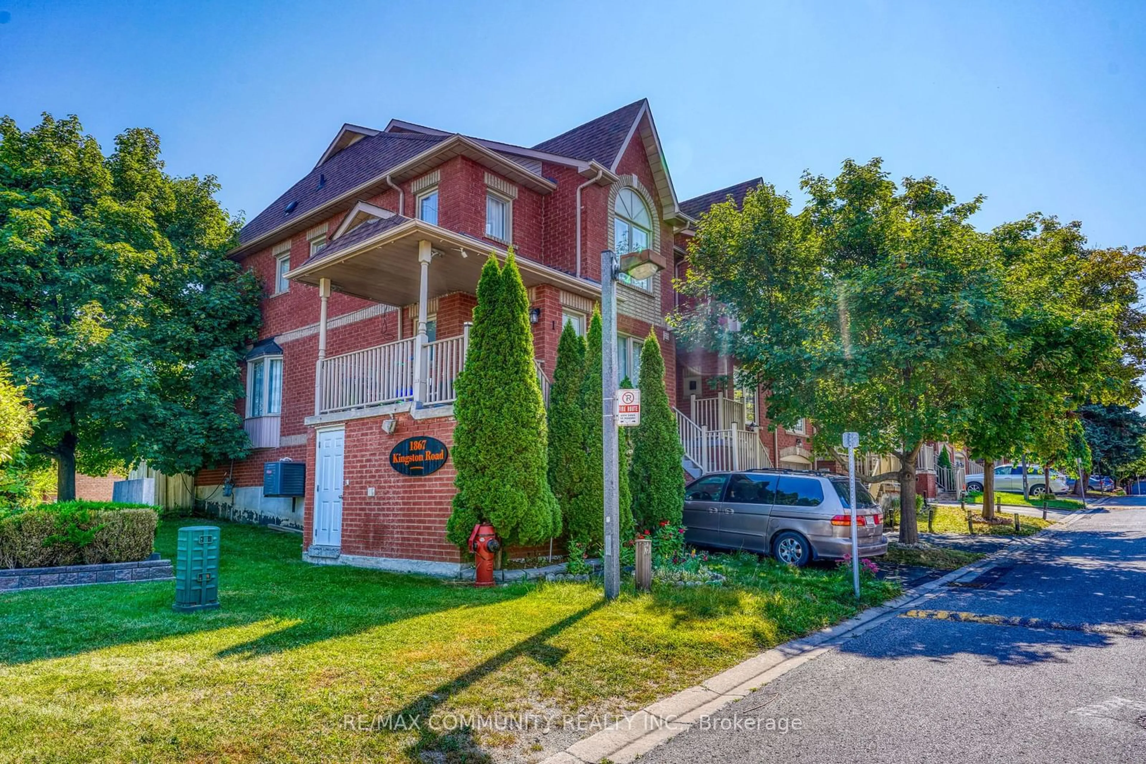 A pic from exterior of the house or condo, the street view for 1867 Kingston Rd #2, Pickering Ontario L1V 6Z4