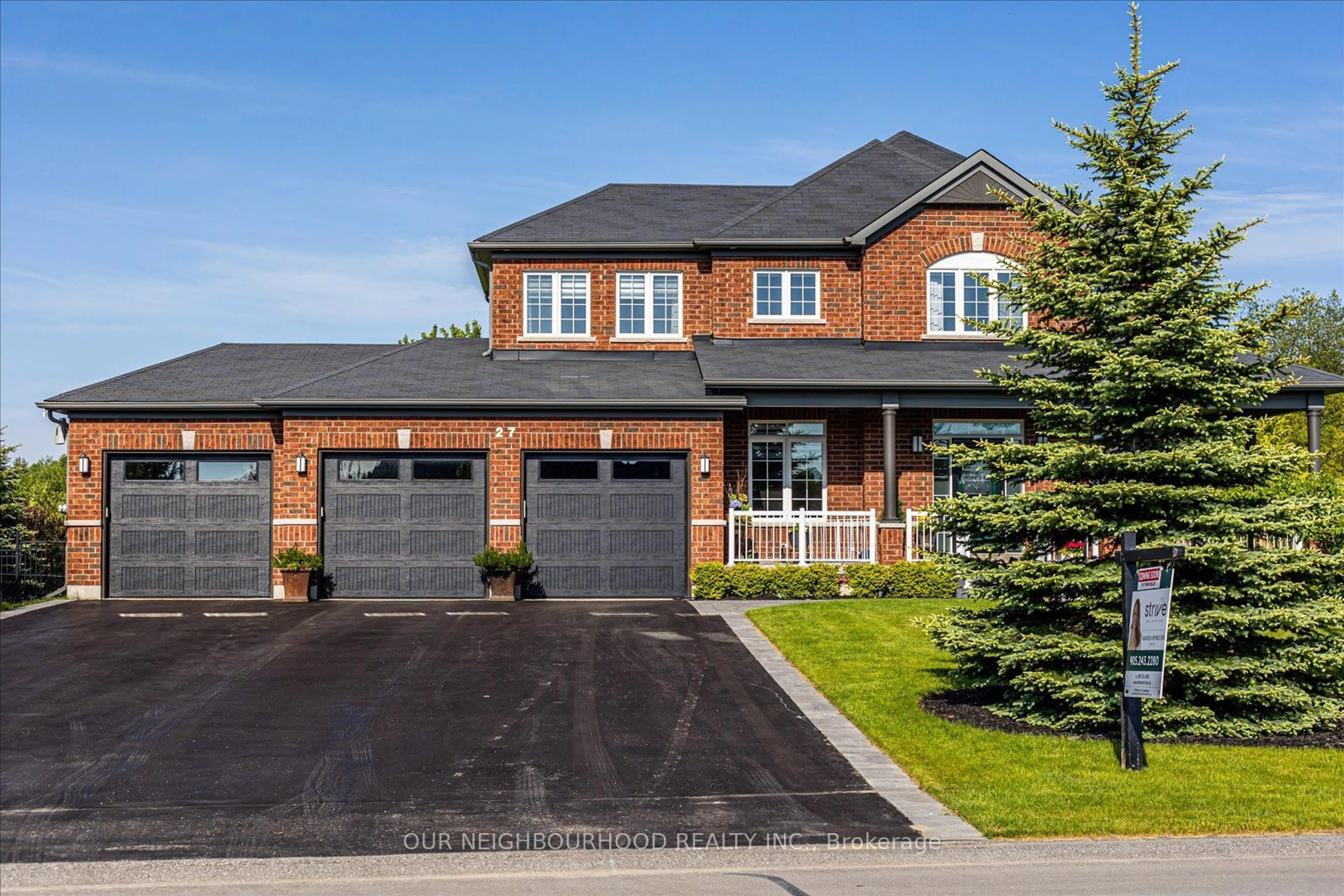 Home with brick exterior material for 27 Charles Tilley Cres, Clarington Ontario L0A 1J0