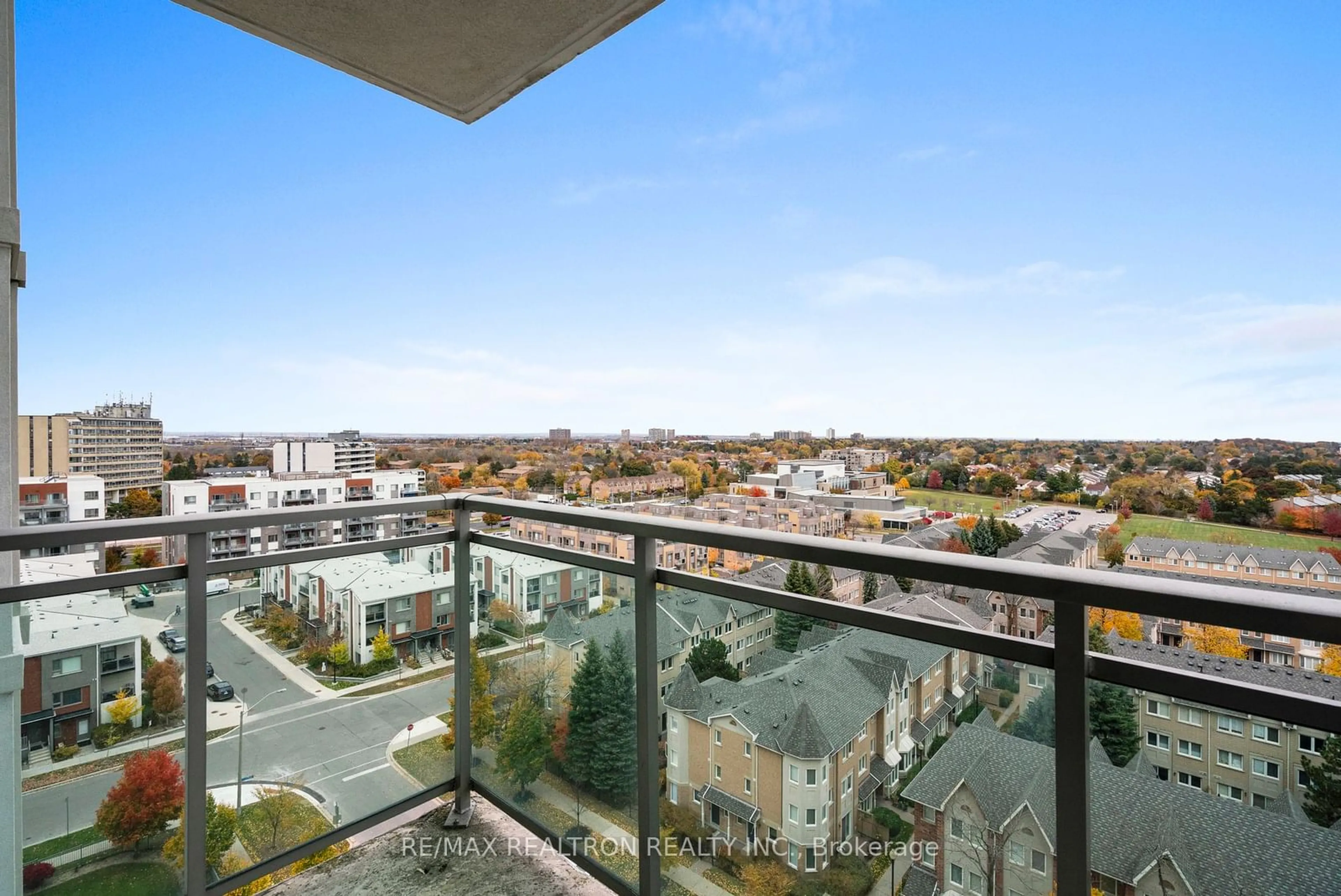 Balcony in the apartment, the view of city buildings for 8 Rosebank Dr #11M, Toronto Ontario M1B 5Z3