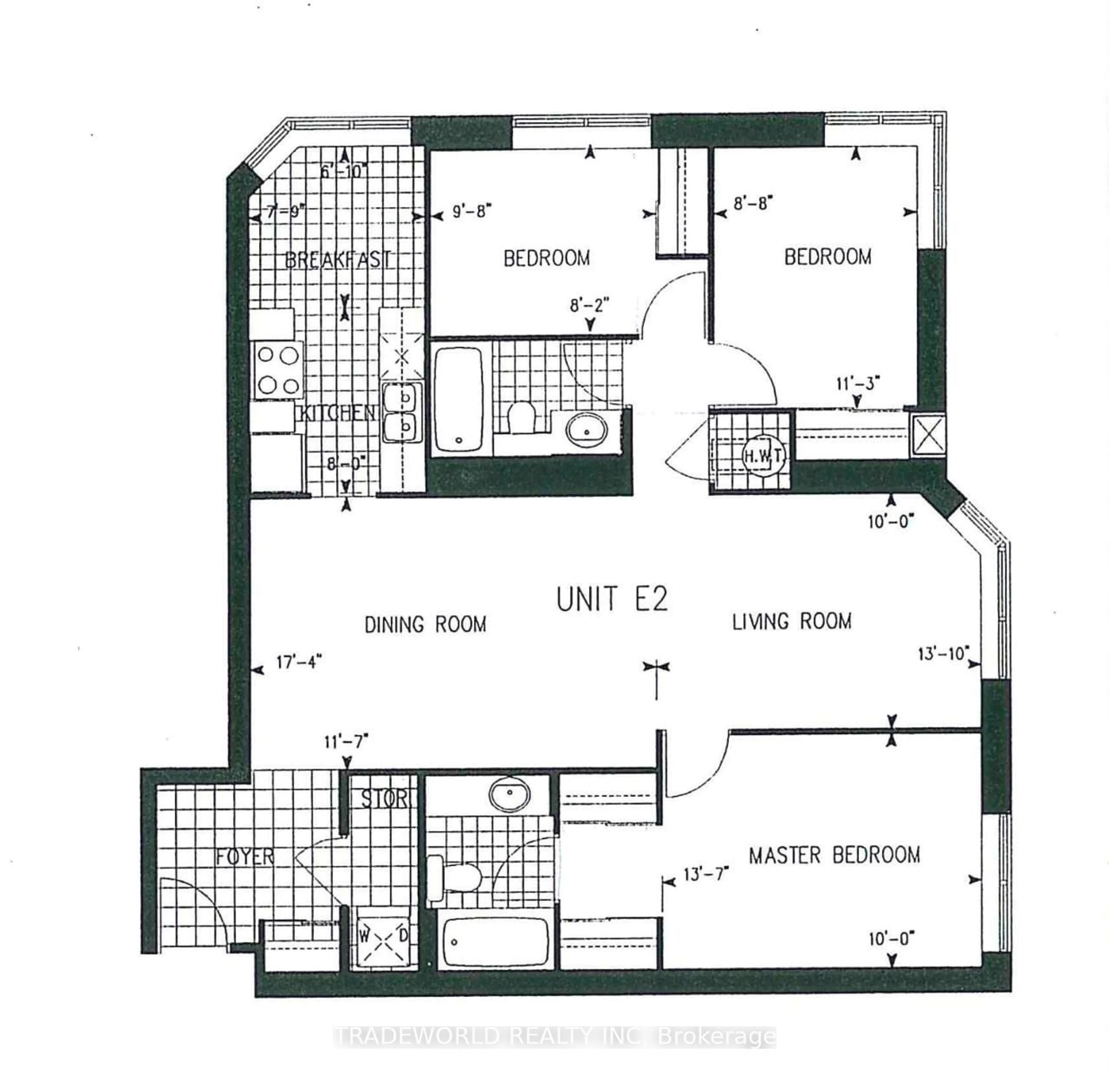 Floor plan for 115 Omni Dr #2808, Toronto Ontario M1P 5B4