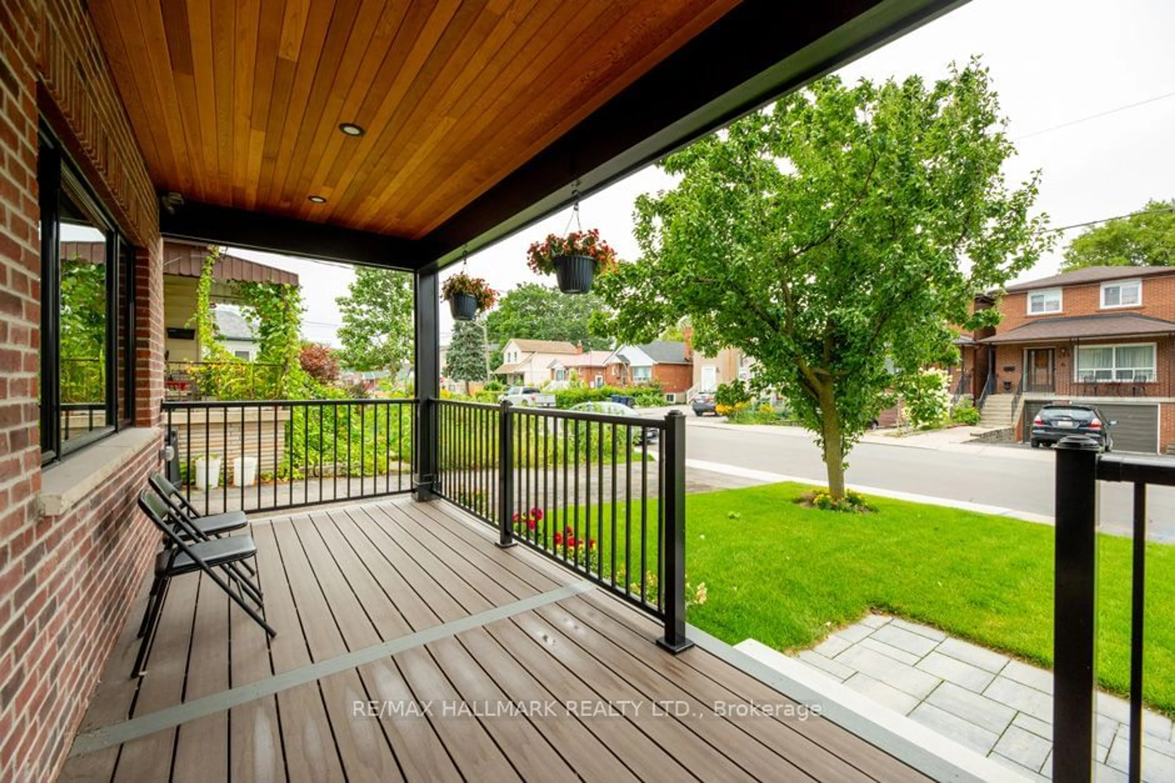 Patio, the fenced backyard for 125 Leyton Ave, Toronto Ontario M1L 3V1