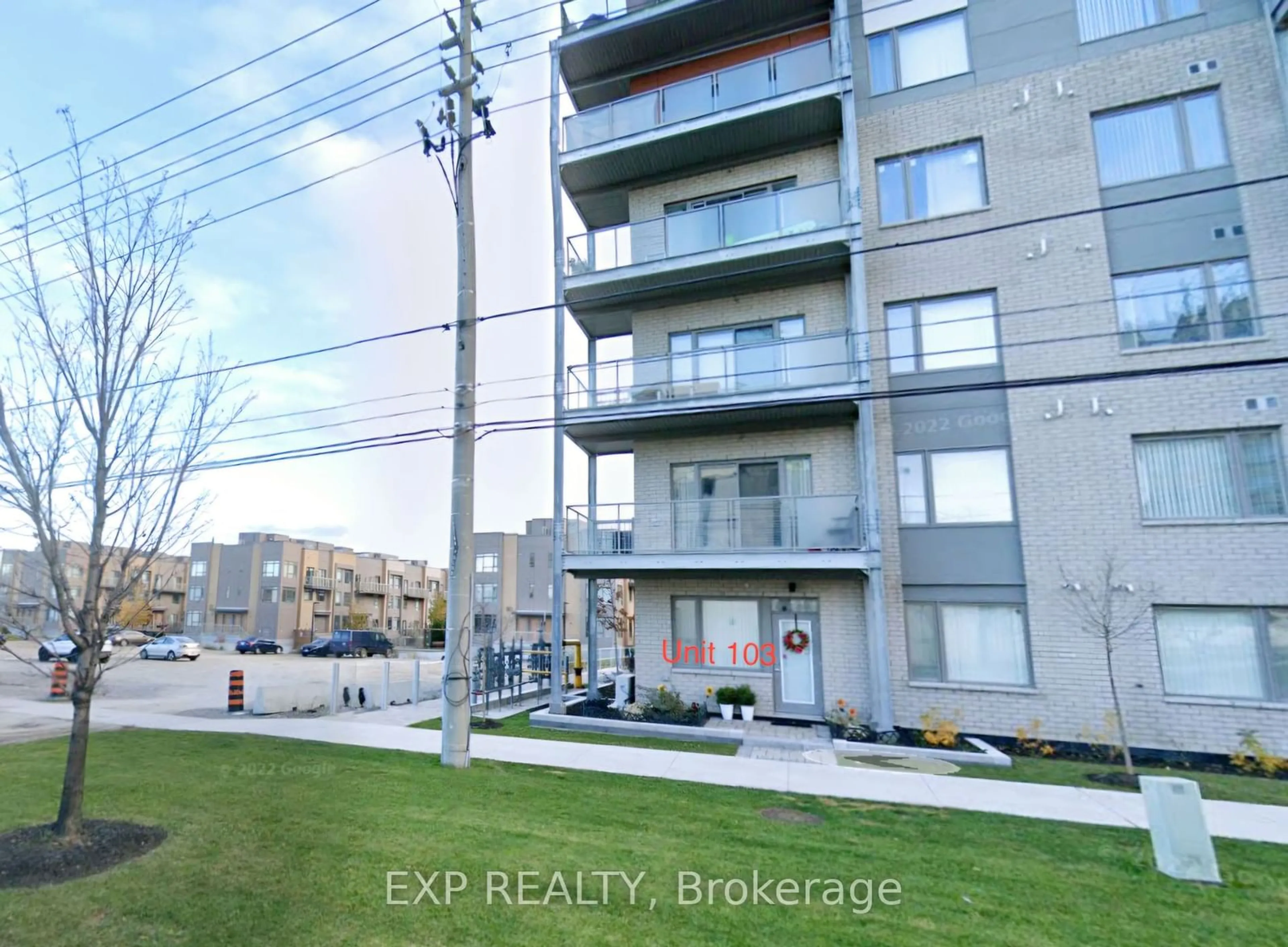 A pic from exterior of the house or condo, the street view for 5155 Sheppard Ave #103, Toronto Ontario M1B 0C8