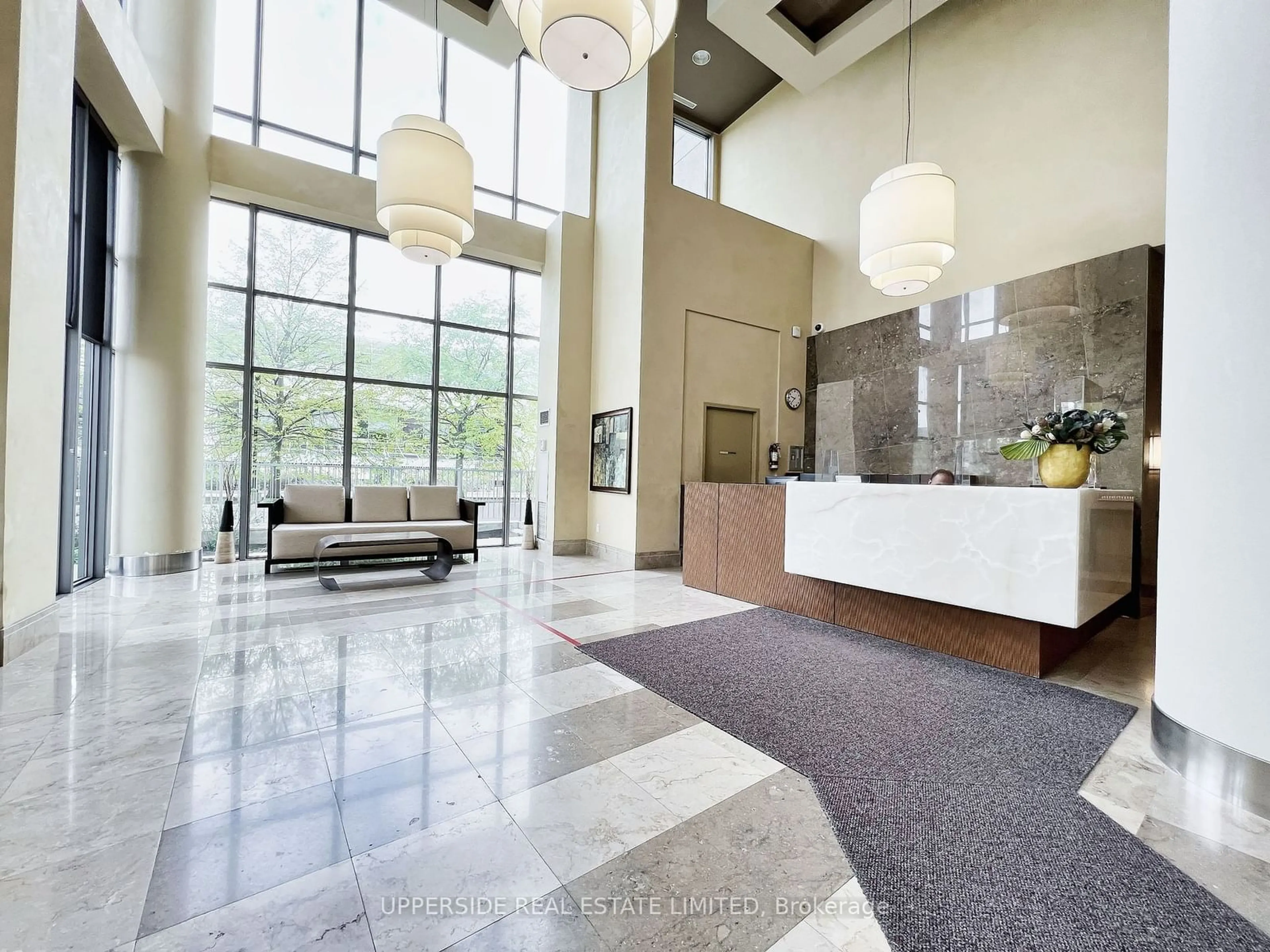 Indoor lobby, ceramic floors for 60 Brian Harrison Way #309, Toronto Ontario M1P 5J5