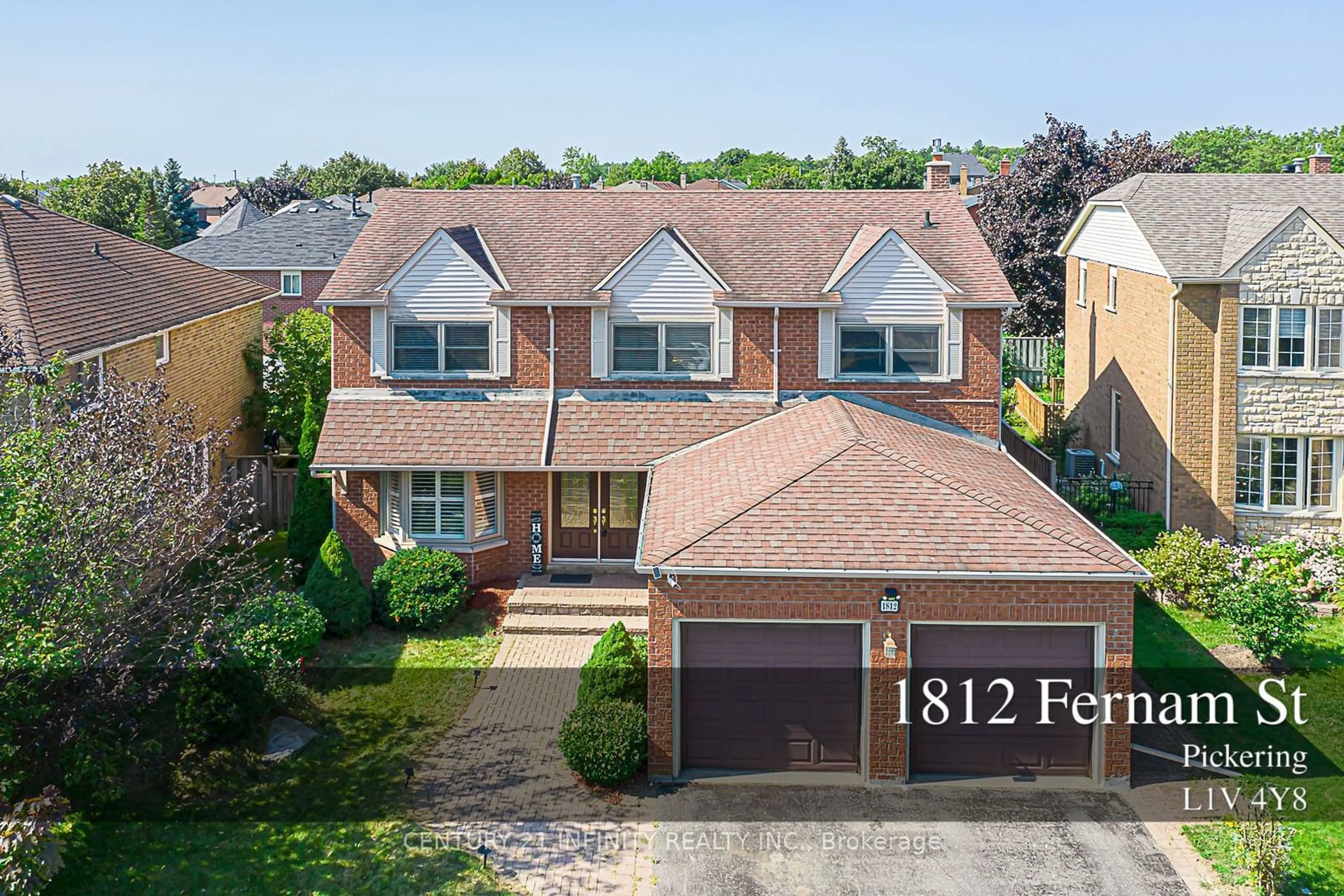 Home with brick exterior material for 1812 Fernam St, Pickering Ontario L1V 4Y8