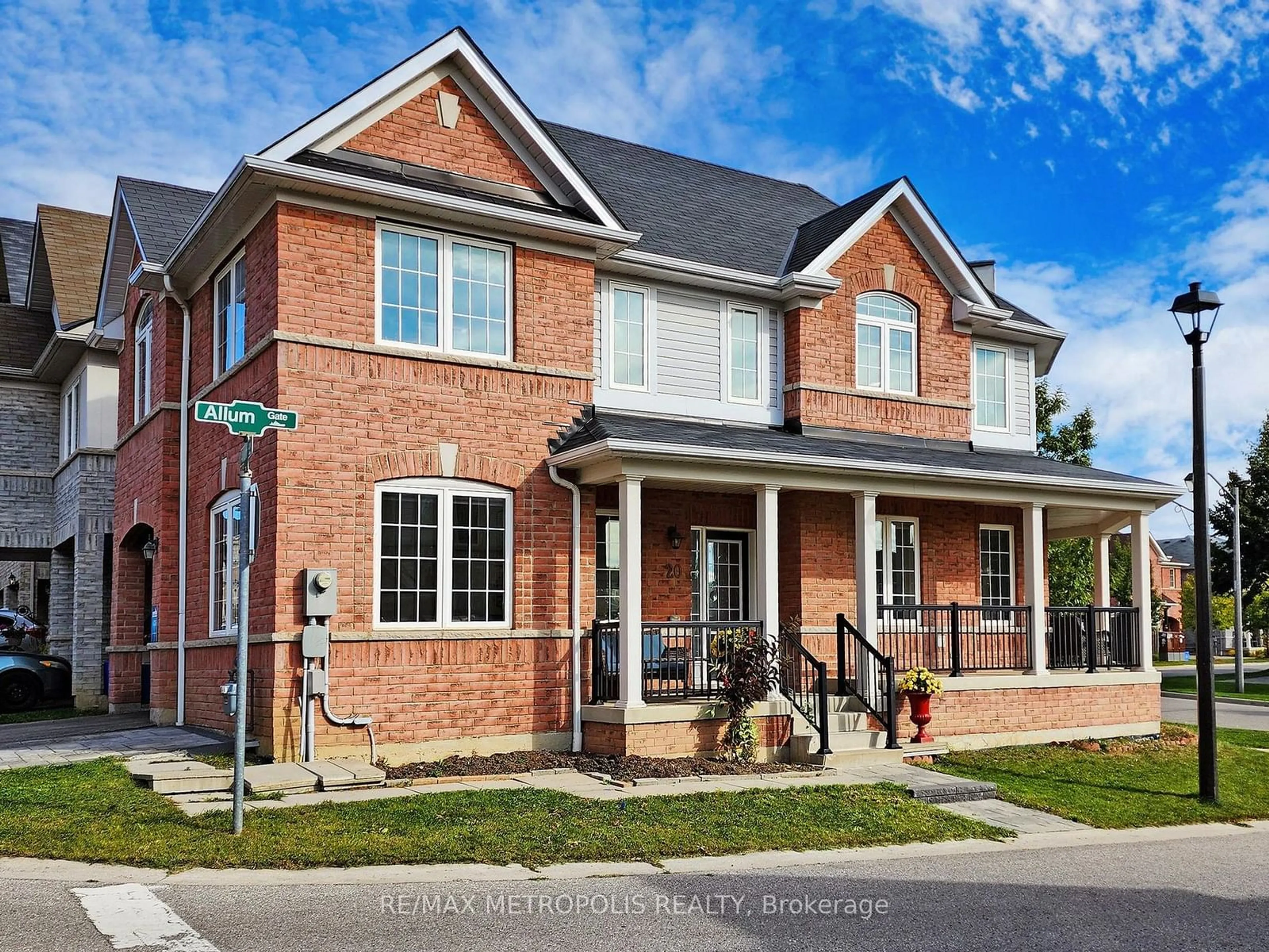 Home with brick exterior material for 20 Boylett Rd, Ajax Ontario L1Z 0M7