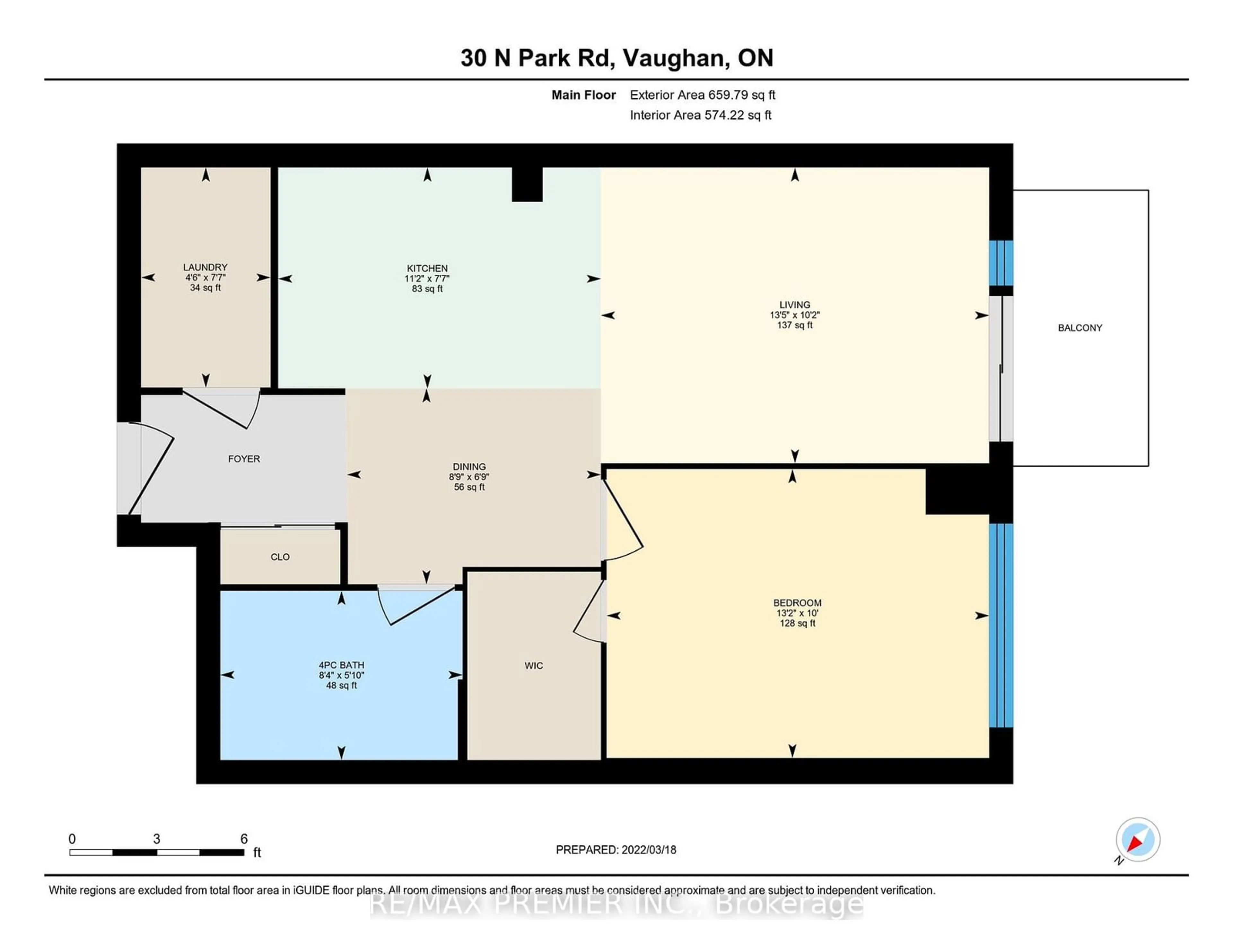 Floor plan for 30 North Park Rd #209, Vaughan Ontario L4J 0G6