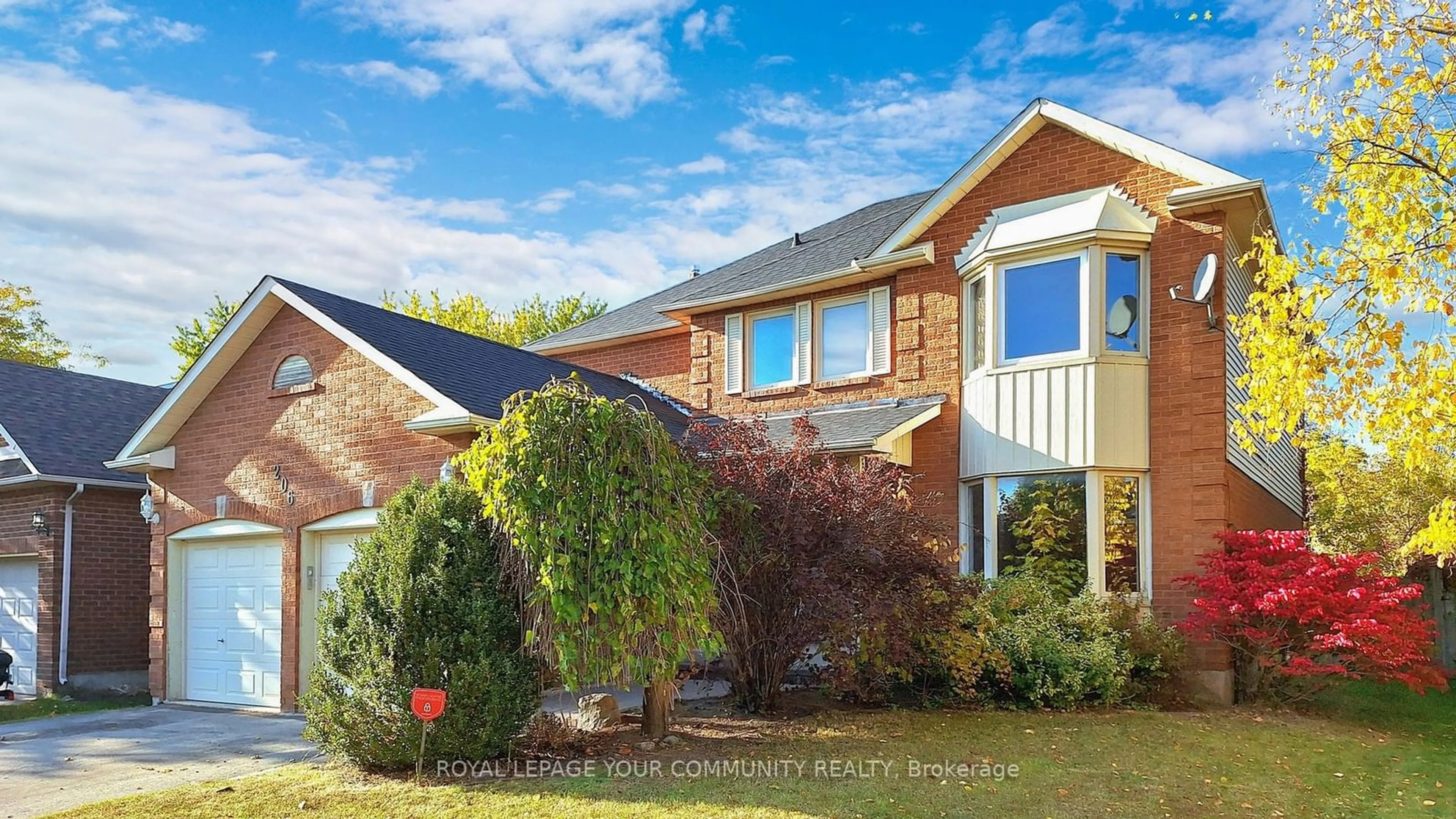 Frontside or backside of a home, the fenced backyard for 206 Carrick Ave, Georgina Ontario L4P 3N7