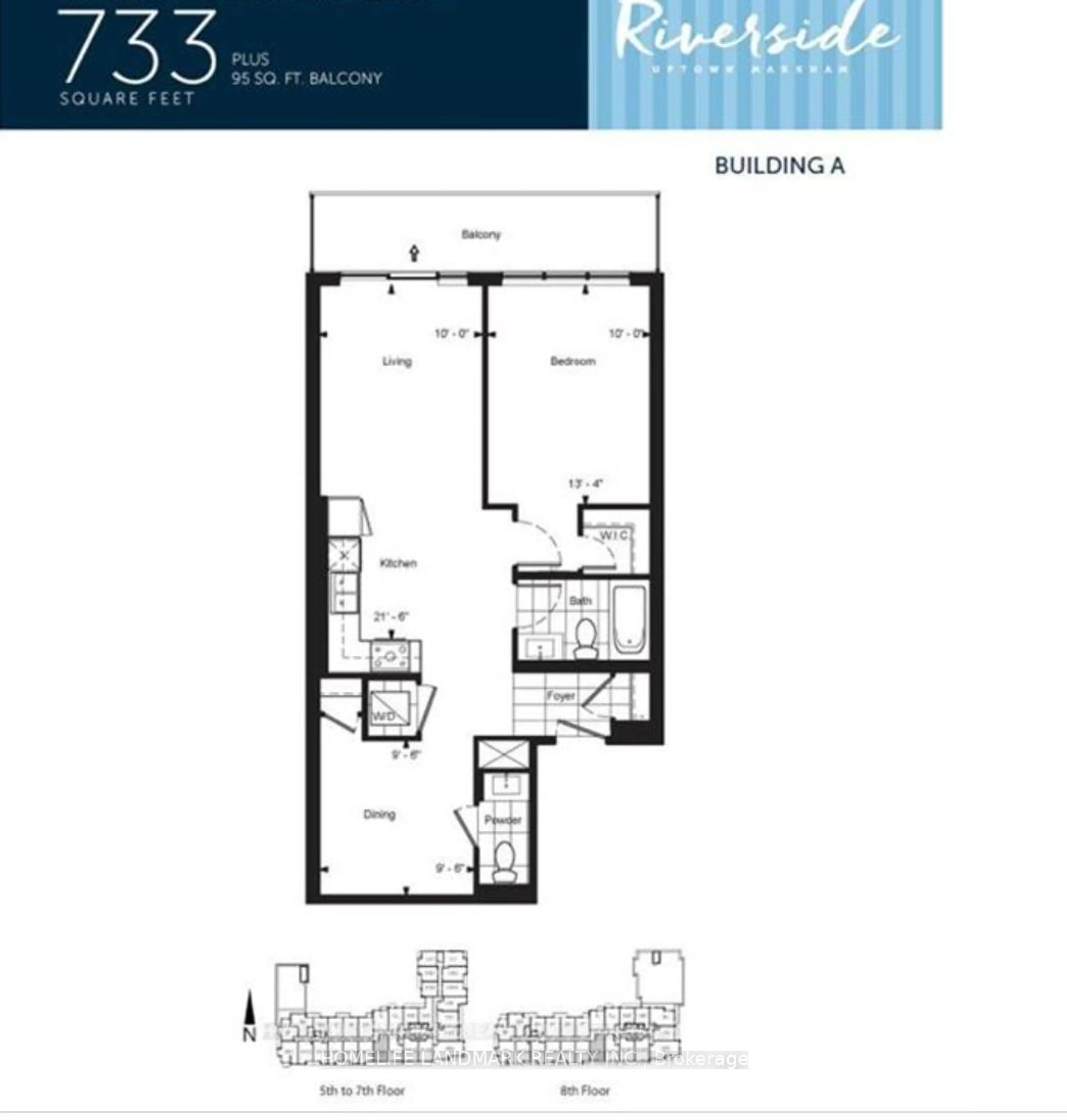 Floor plan for 15 Water Walk Dr #618, Markham Ontario L6G 0G2