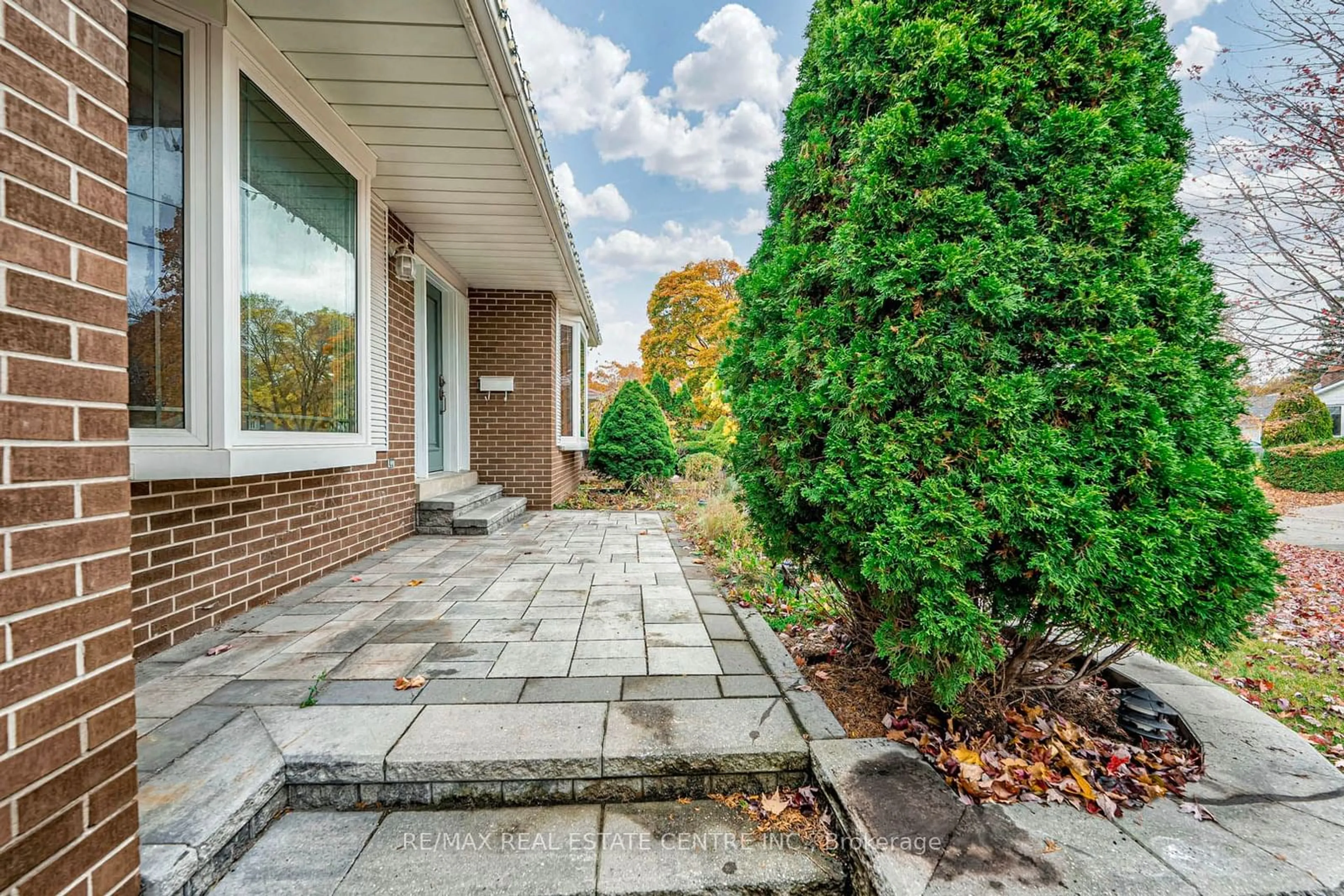 Patio, the fenced backyard for 105 Drakefield Rd, Markham Ontario L3P 1G9