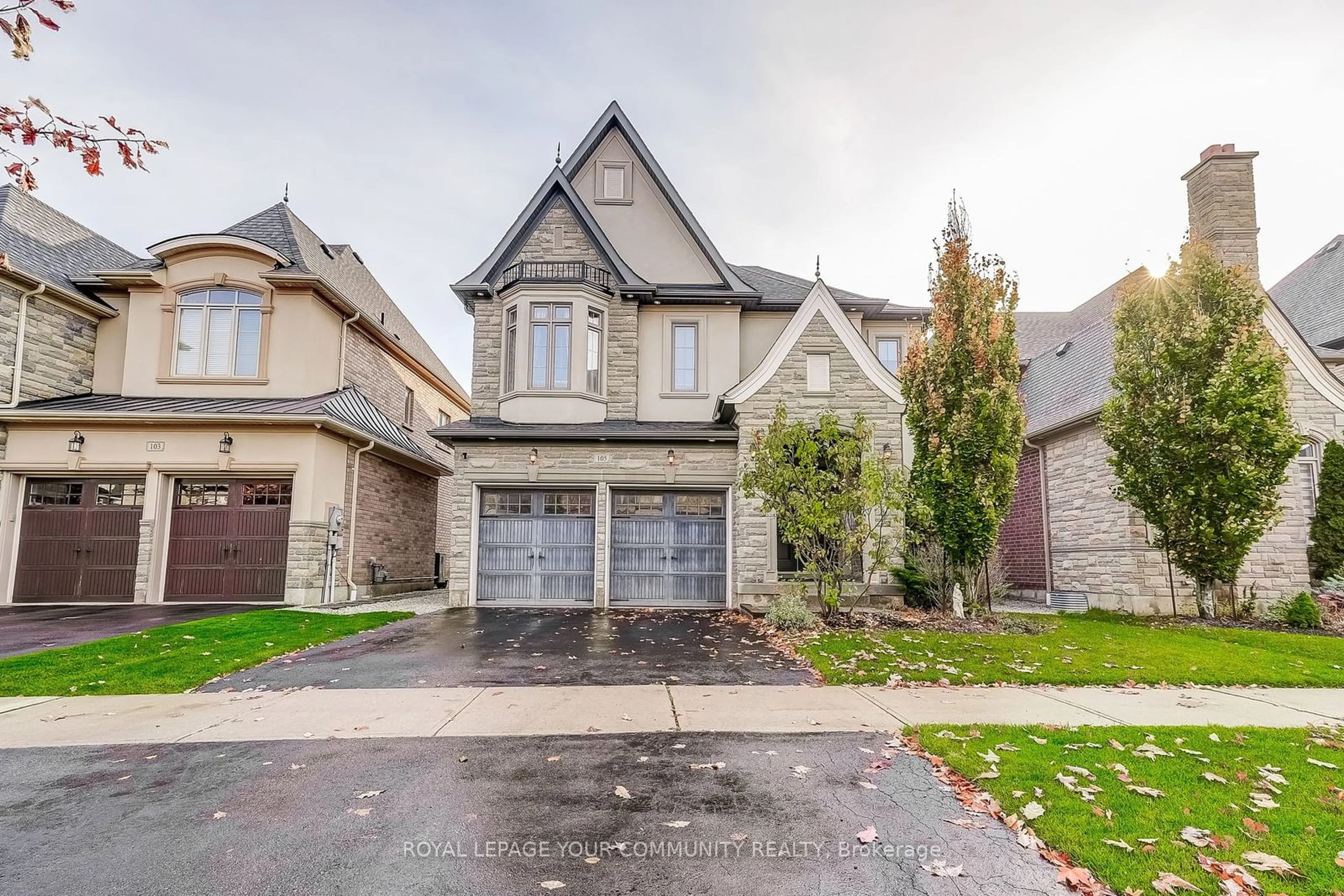 Frontside or backside of a home, the street view for 105 Burns Blvd, King Ontario L7B 0M5