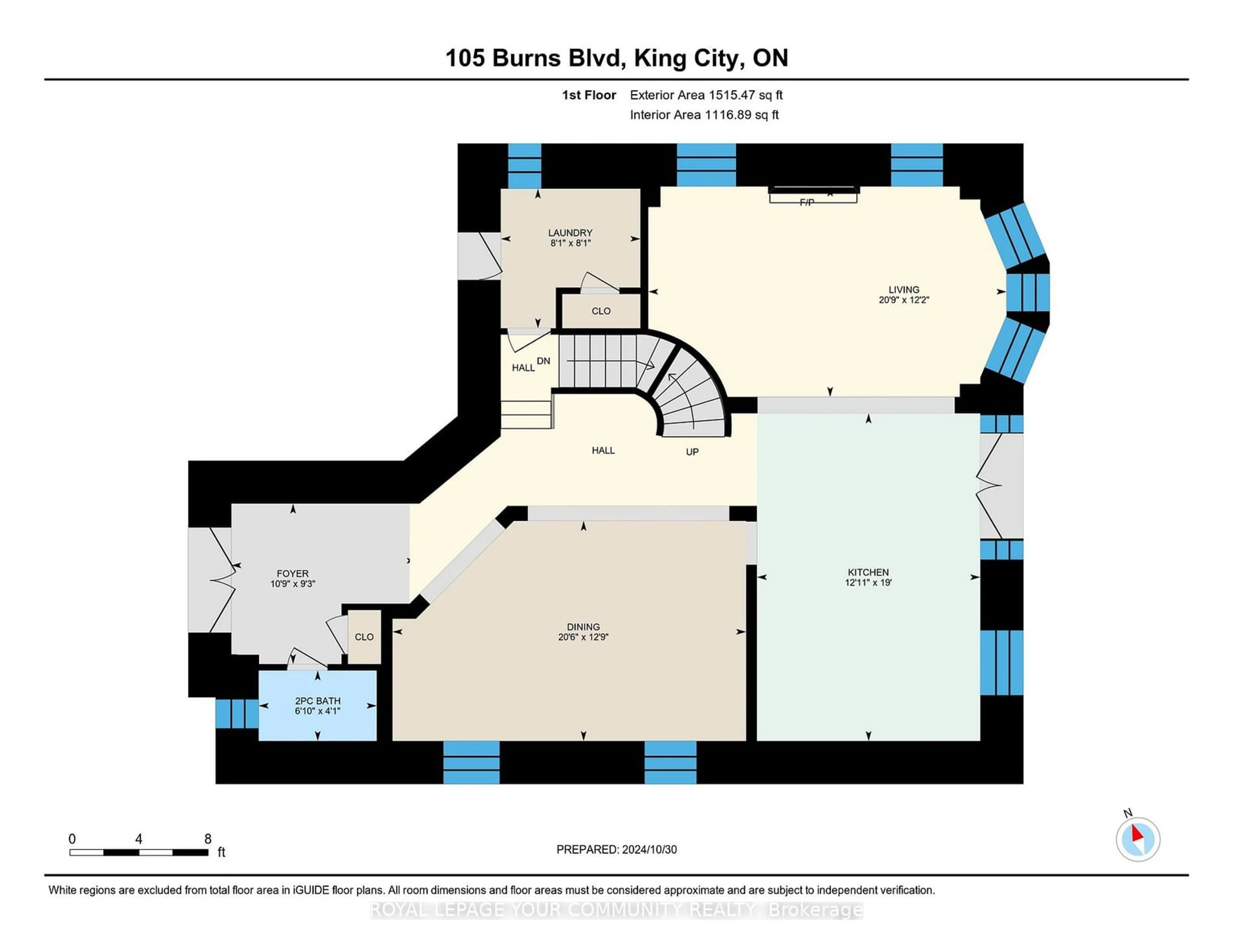 Floor plan for 105 Burns Blvd, King Ontario L7B 0M5