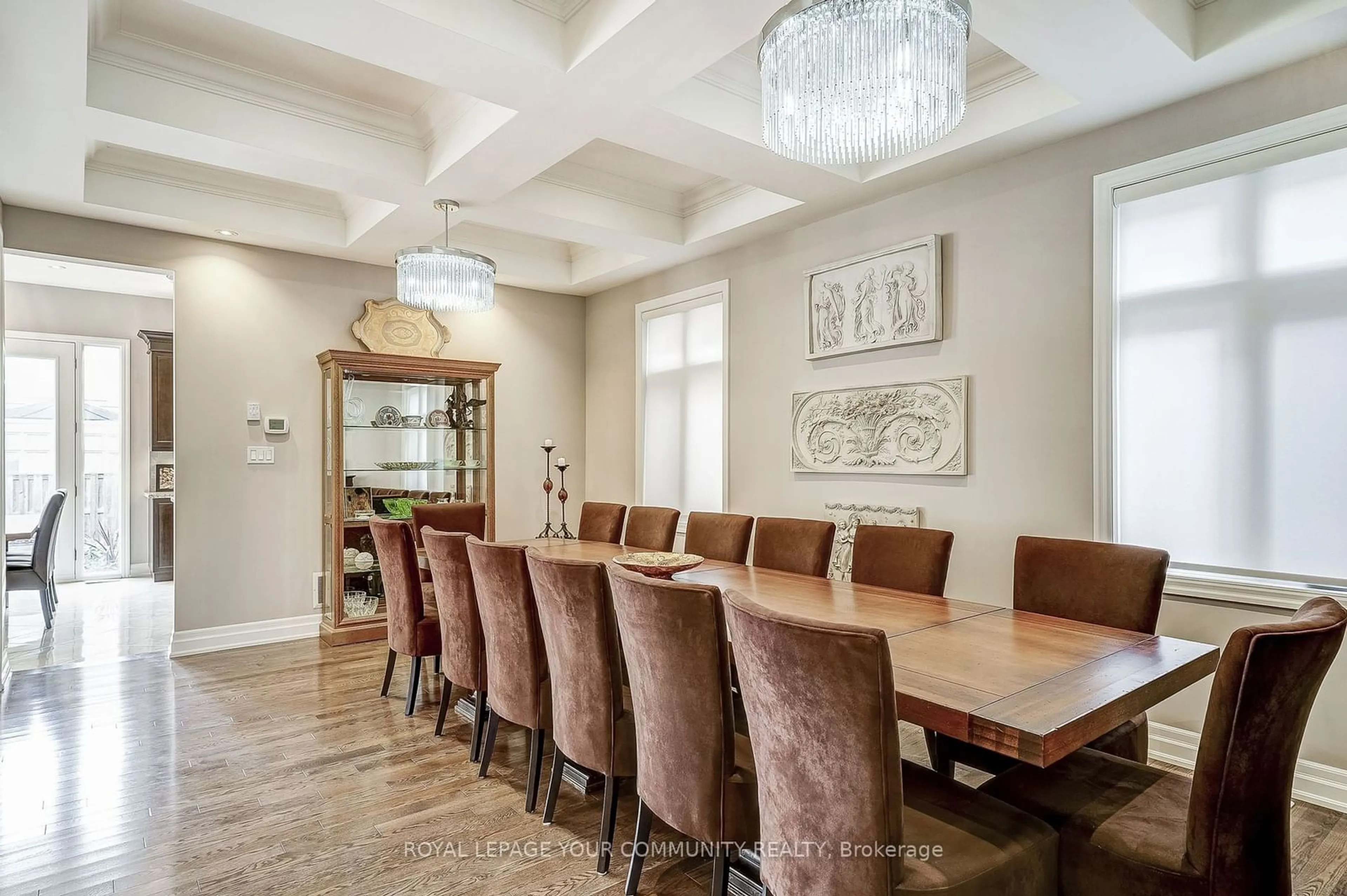 Dining room, wood floors for 105 Burns Blvd, King Ontario L7B 0M5