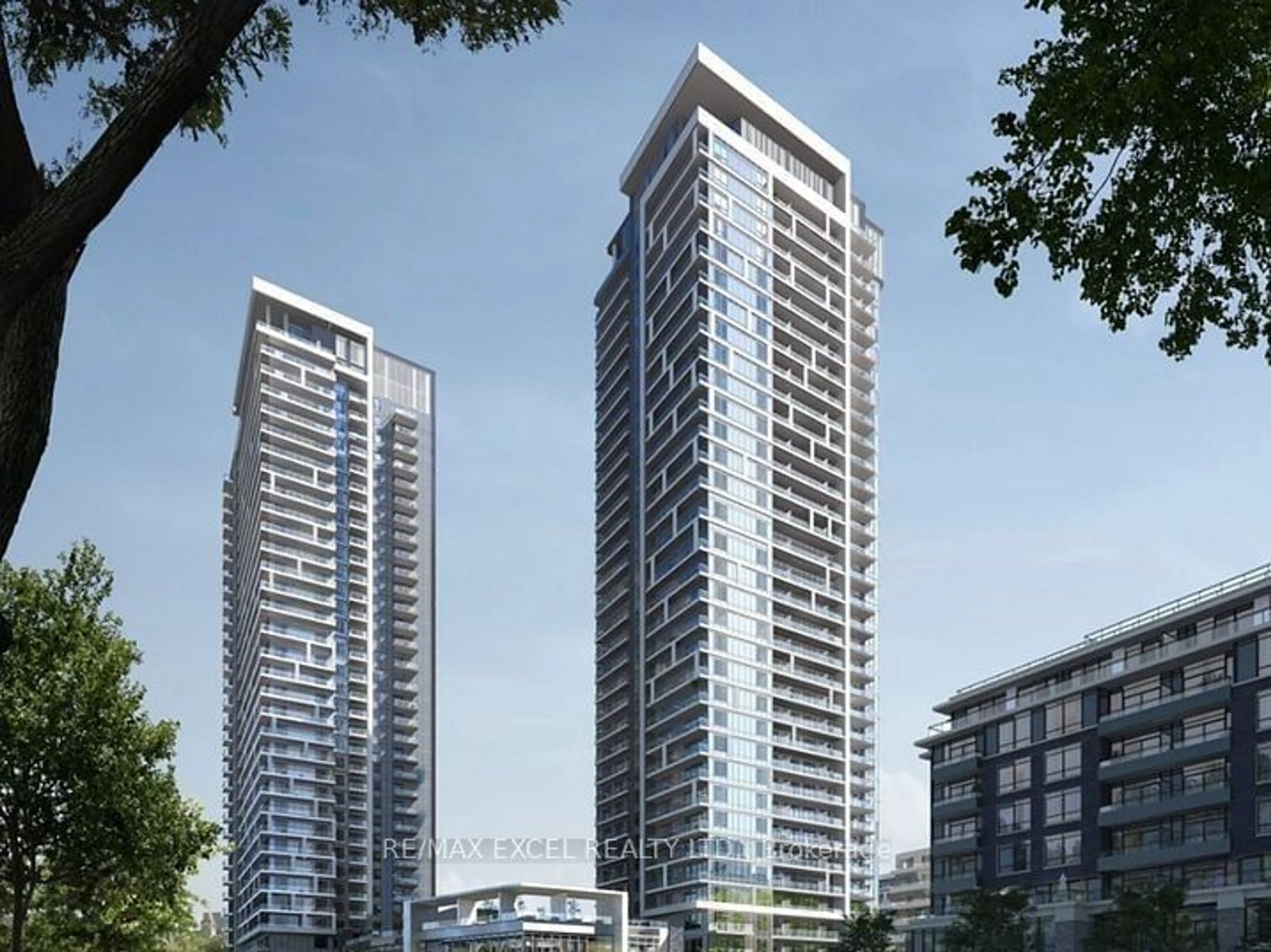 A pic from exterior of the house or condo, the view of city buildings for 18 Water Walk Dr #3709, Markham Ontario L3R 6L5