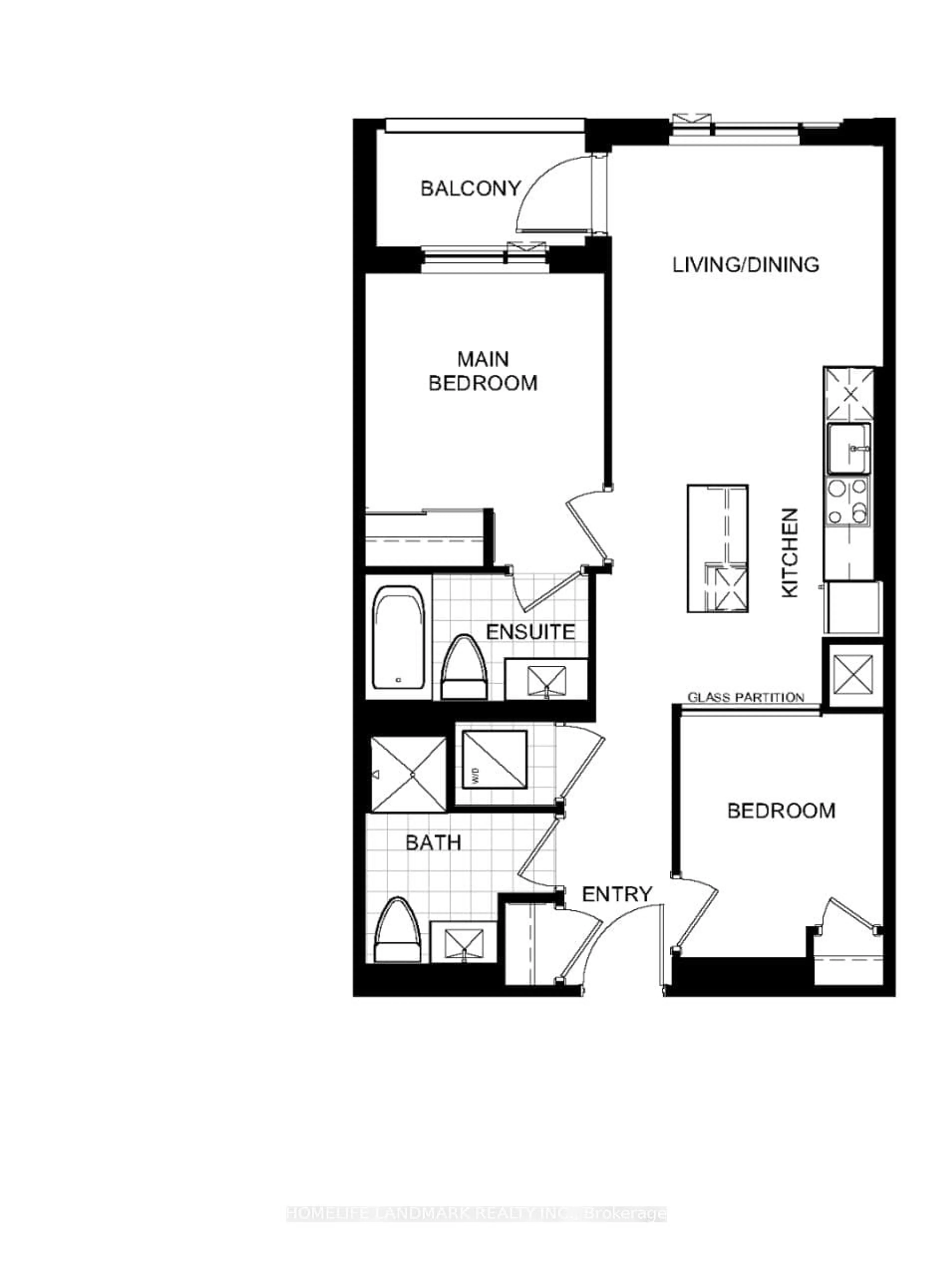 Floor plan for 8 Beverley Glen Blvd #311, Vaughan Ontario L4J 8N8