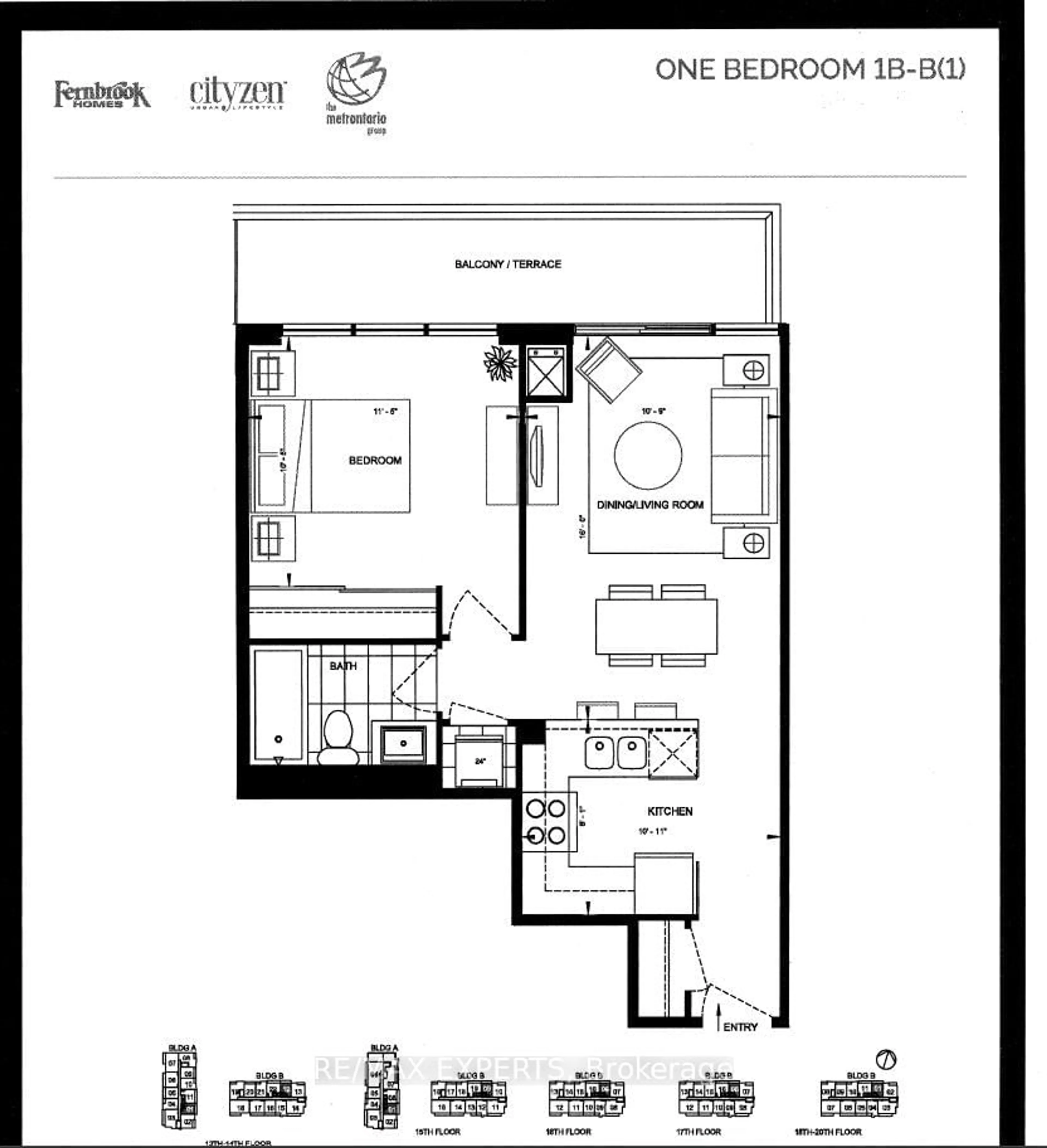 Floor plan for 10 Gatineau Dr #1001, Vaughan Ontario L4J 0L2