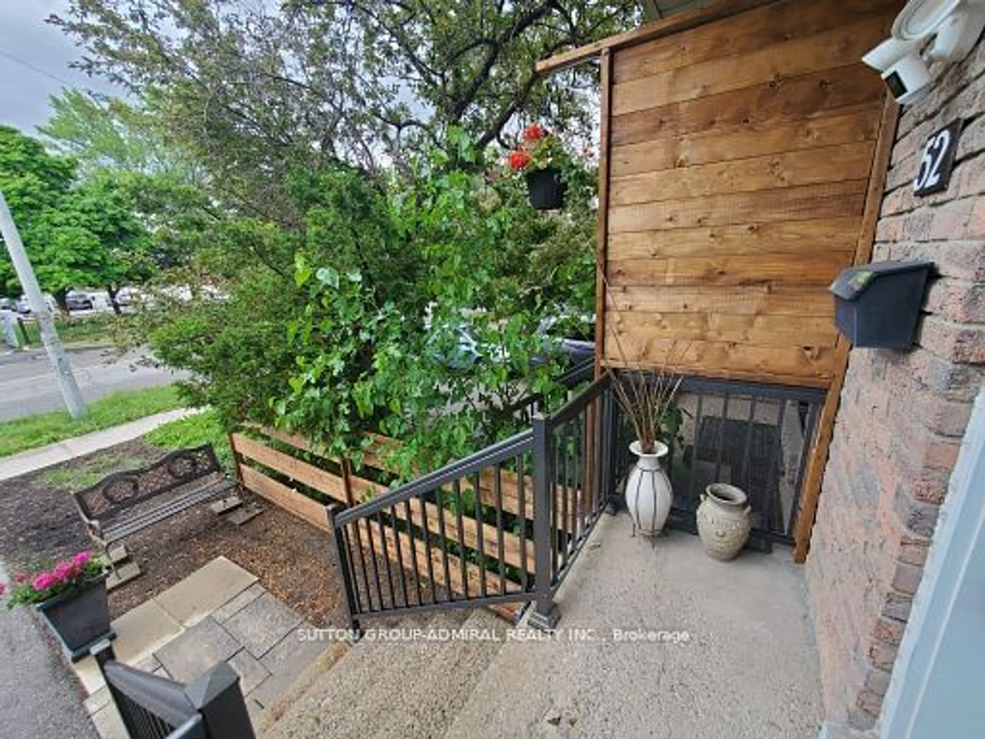 Patio, the fenced backyard for 52 Chabad Gate, Vaughan Ontario L4J 2R3