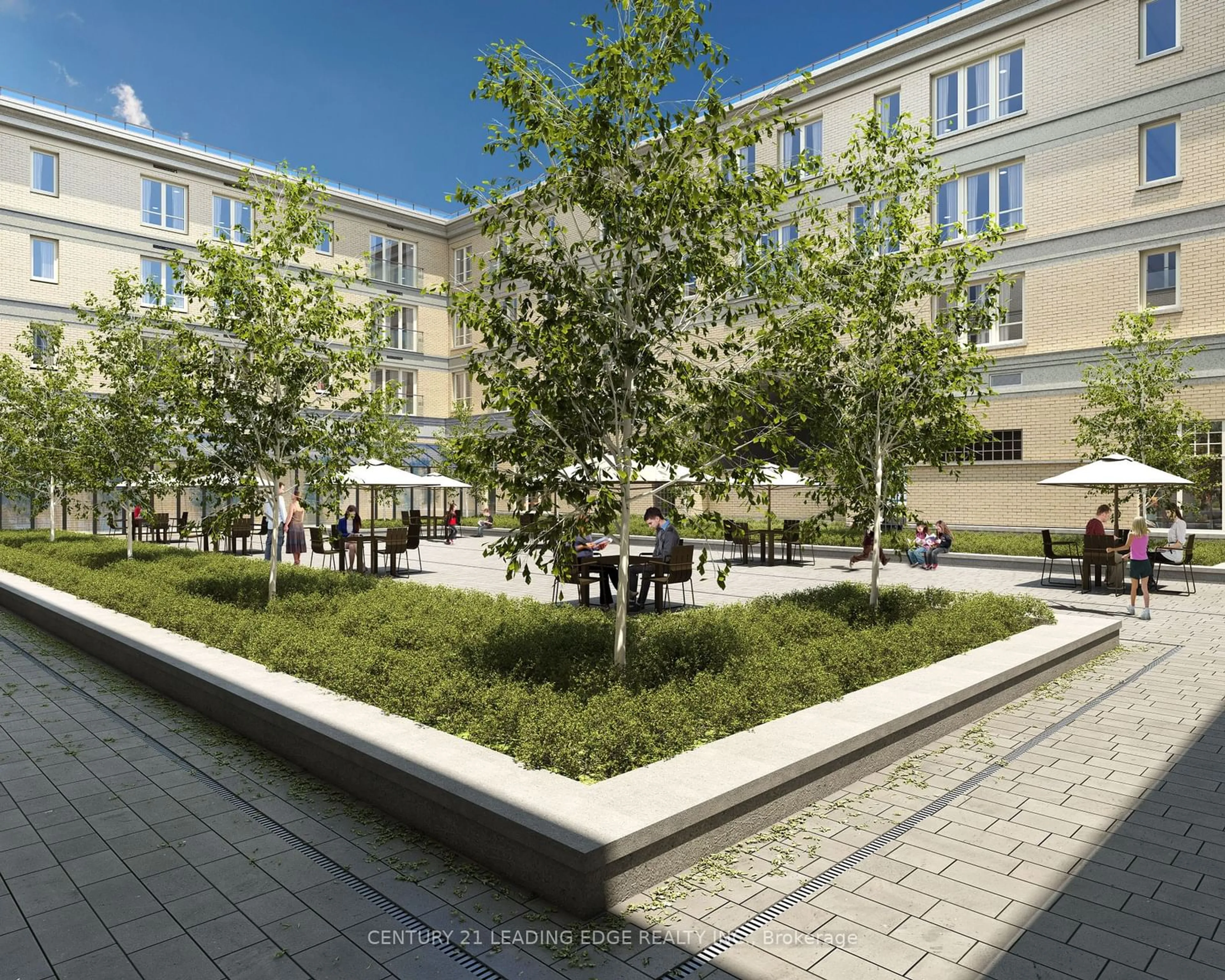 Patio, the street view for 101 Cathedral High St #216, Markham Ontario L6C 0P1