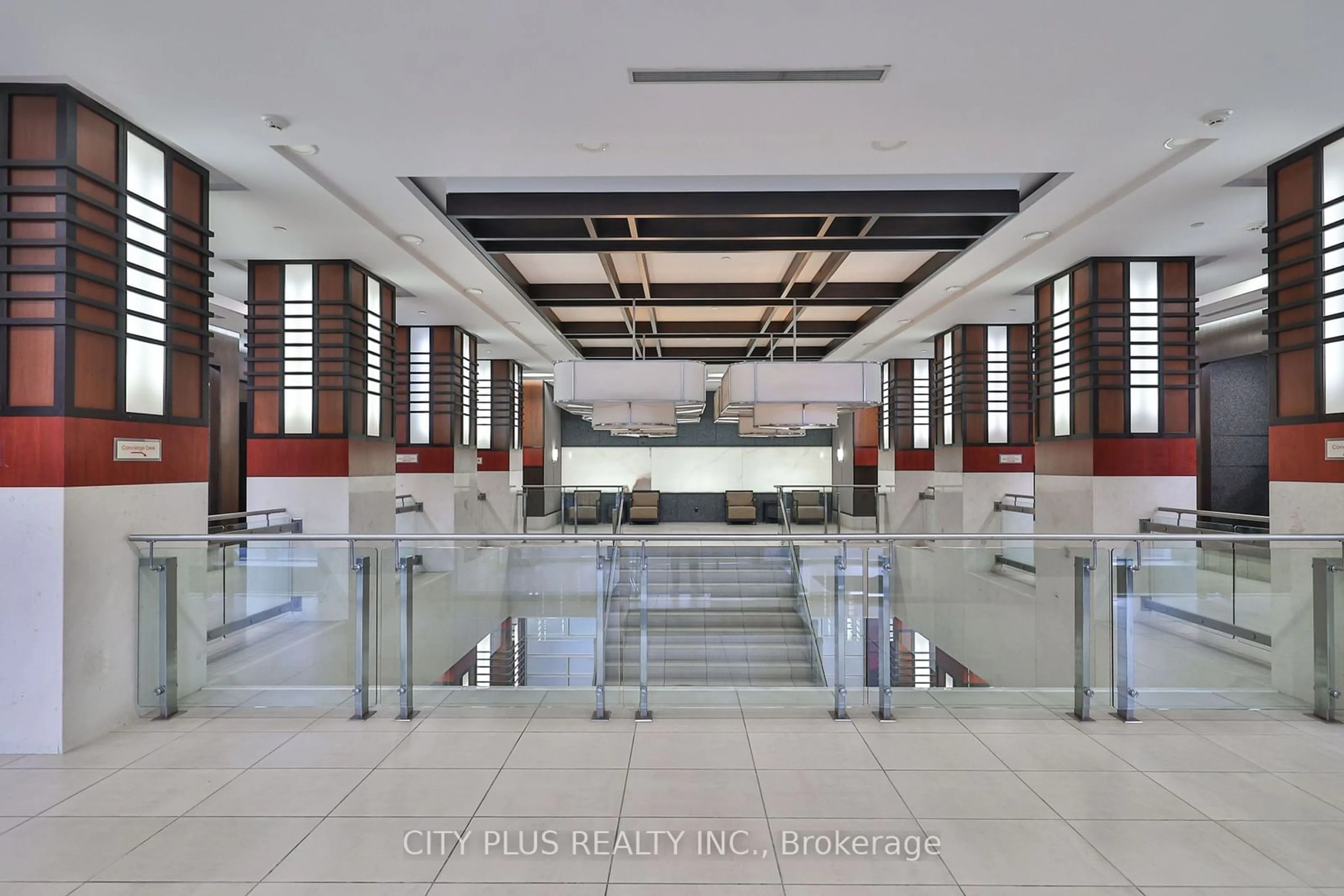 Indoor lobby, ceramic floors for 33 Cox Blvd #612, Markham Ontario L3R 8A6