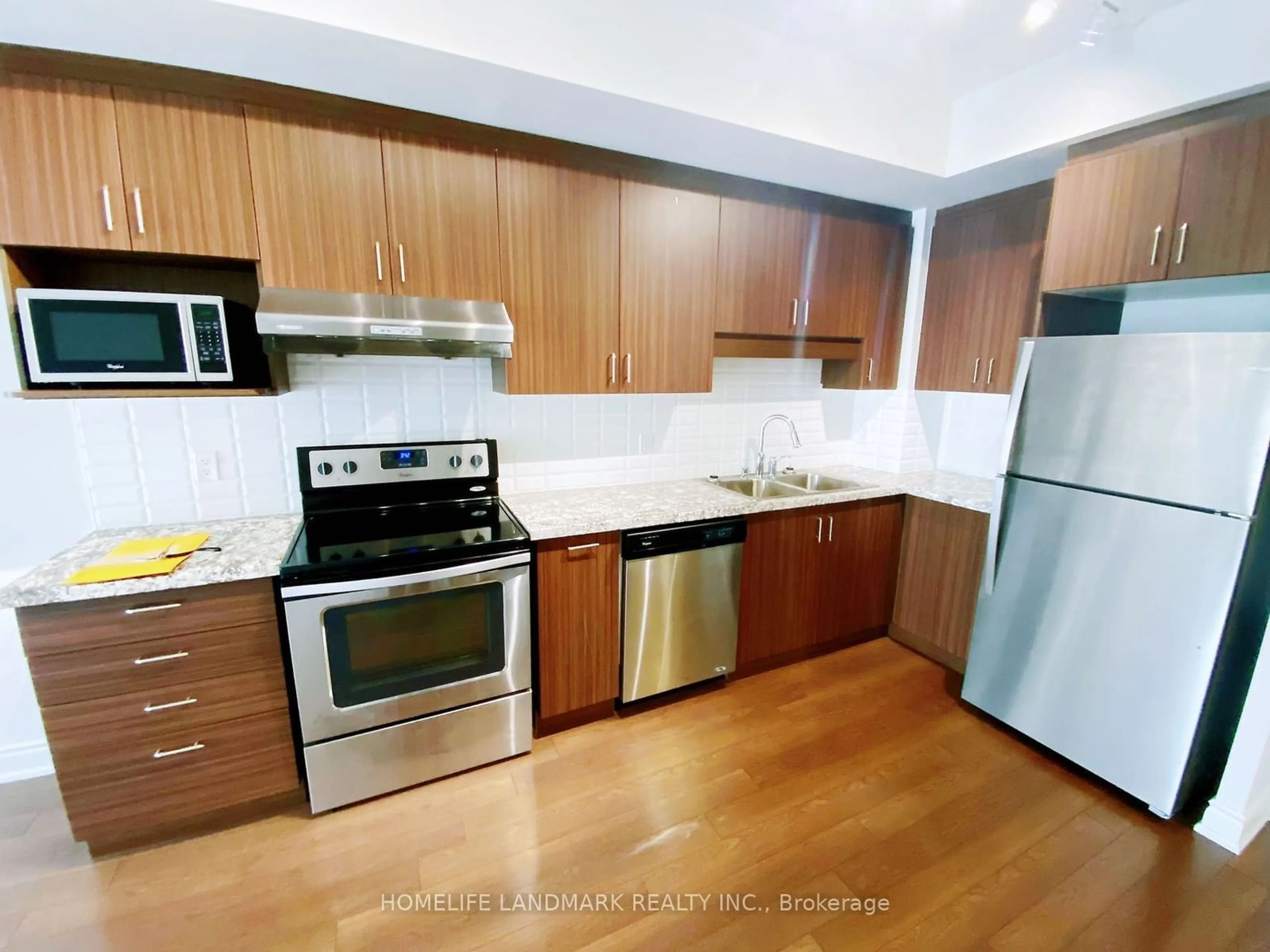 Standard kitchen, wood floors for 33 Clegg Rd #602, Markham Ontario L6G 0G6