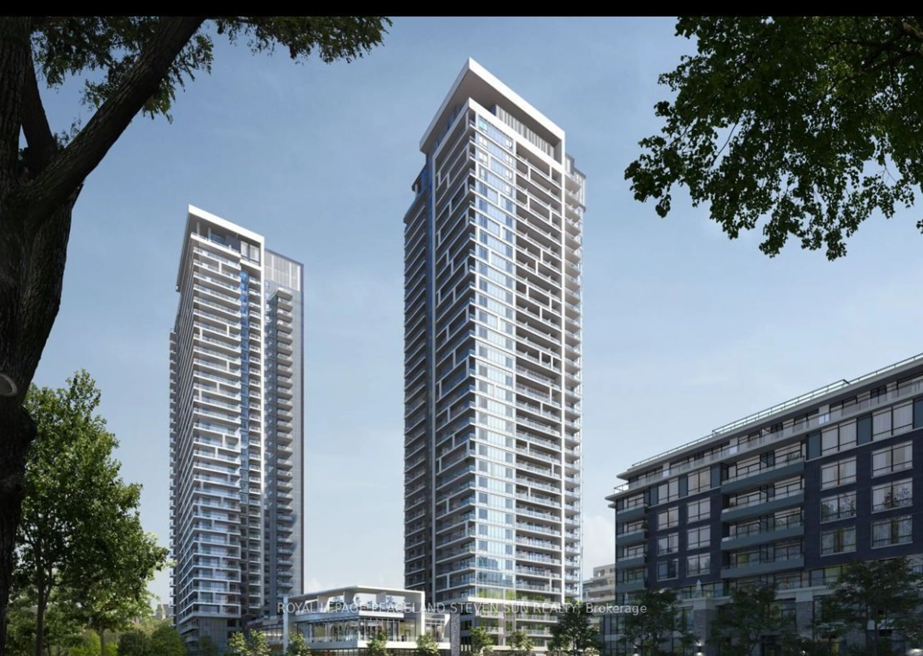 A pic from exterior of the house or condo, the view of city buildings for 18 Water Walk Dr #2903, Markham Ontario L3R 6L5