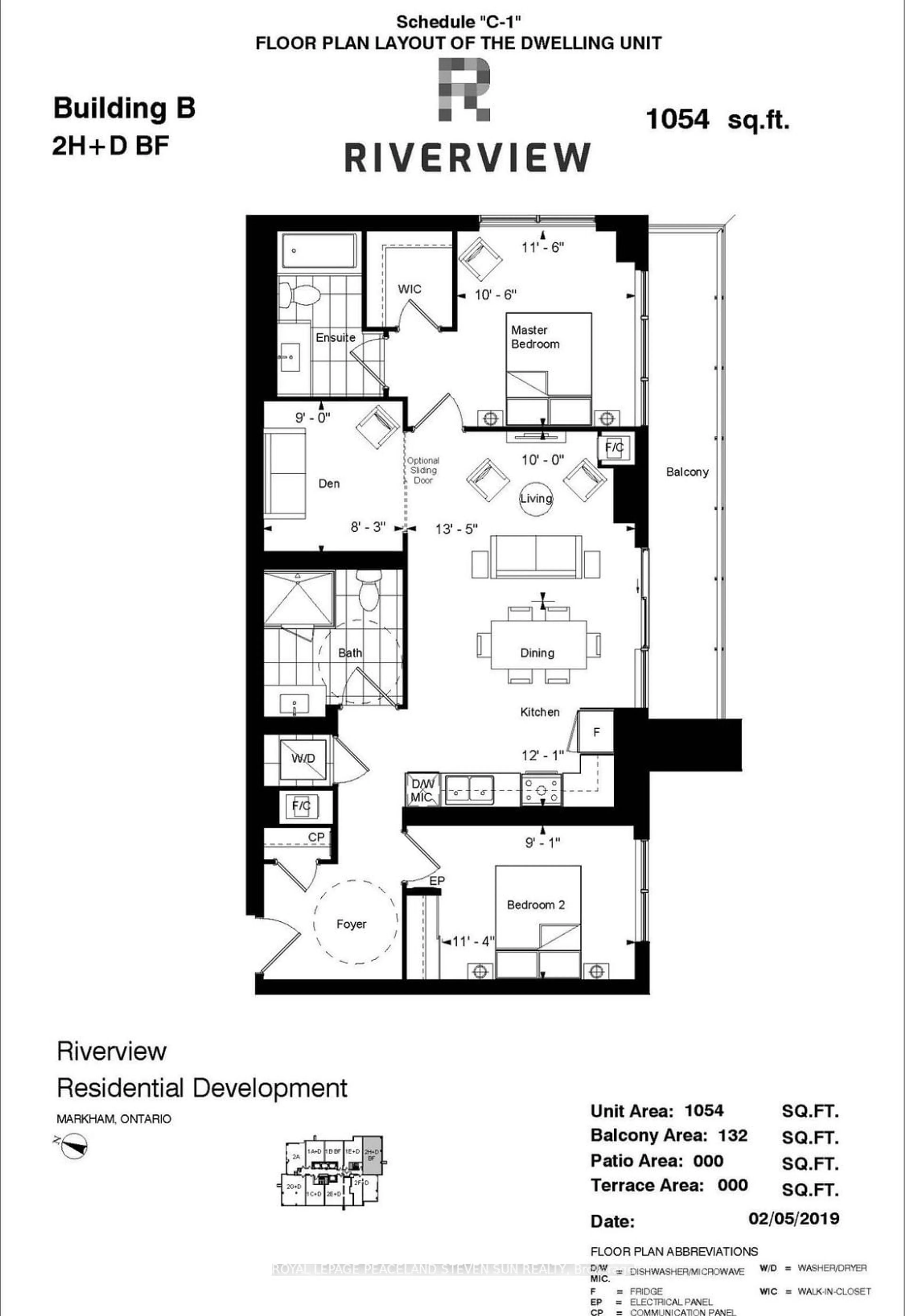 Floor plan for 18 Water Walk Dr #2903, Markham Ontario L3R 6L5