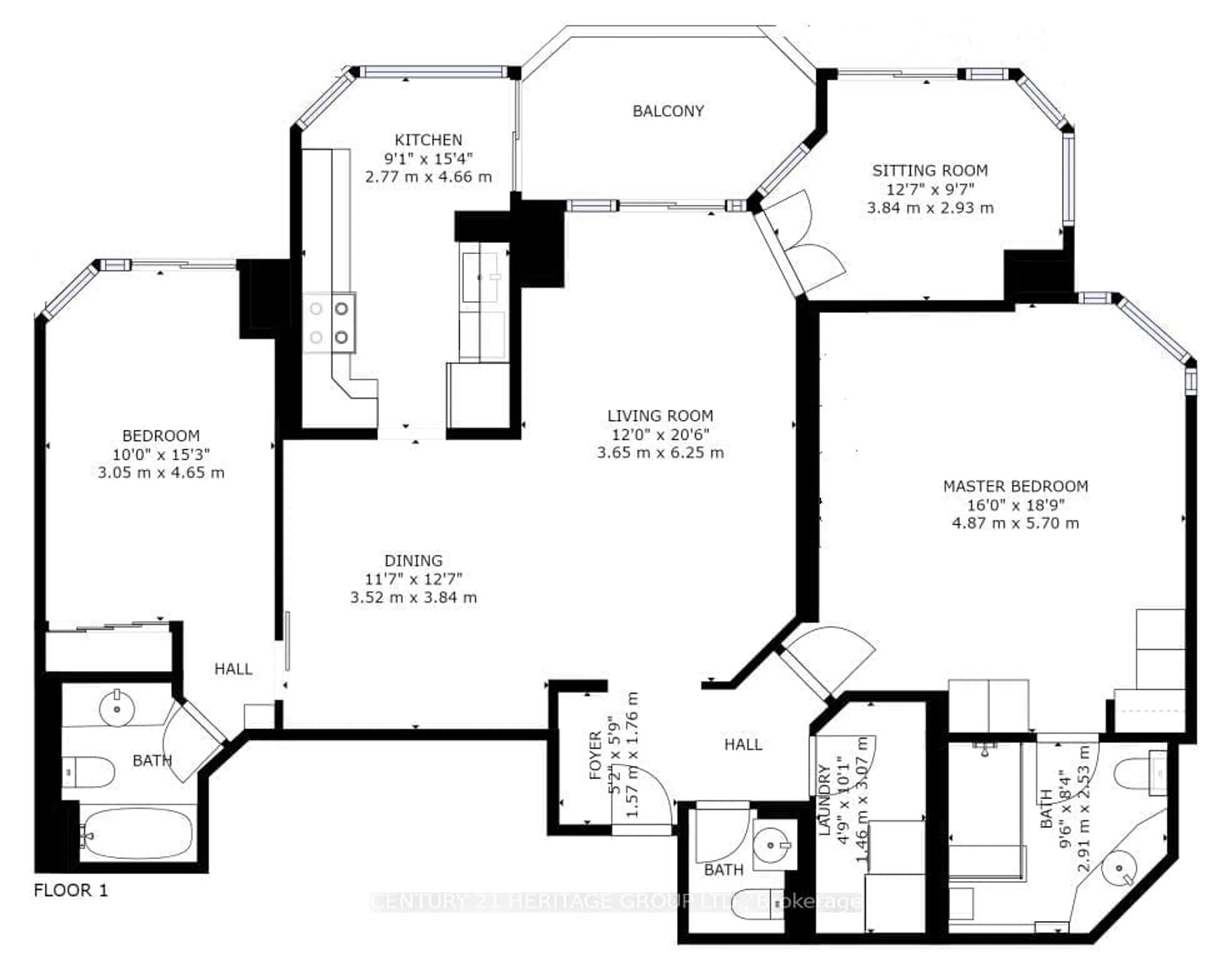 Floor plan for 7250 Yonge St #506, Vaughan Ontario L4J 7X1