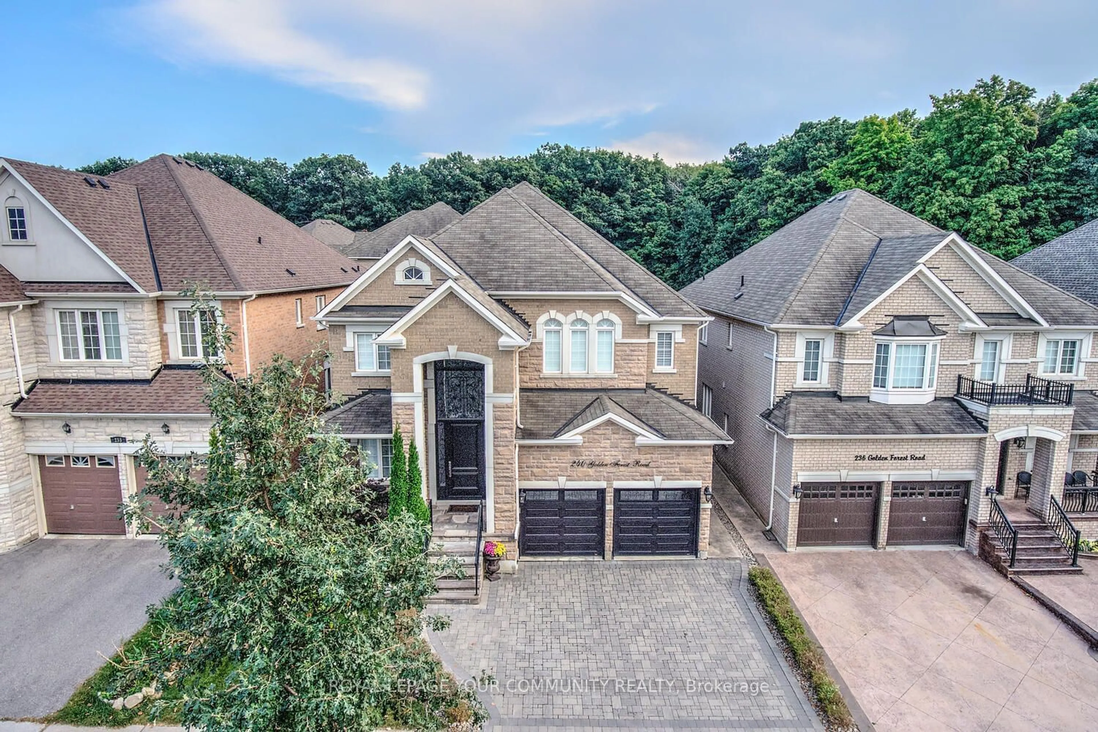 Frontside or backside of a home, the street view for 240 Golden Forest Rd, Vaughan Ontario L6A 0S8