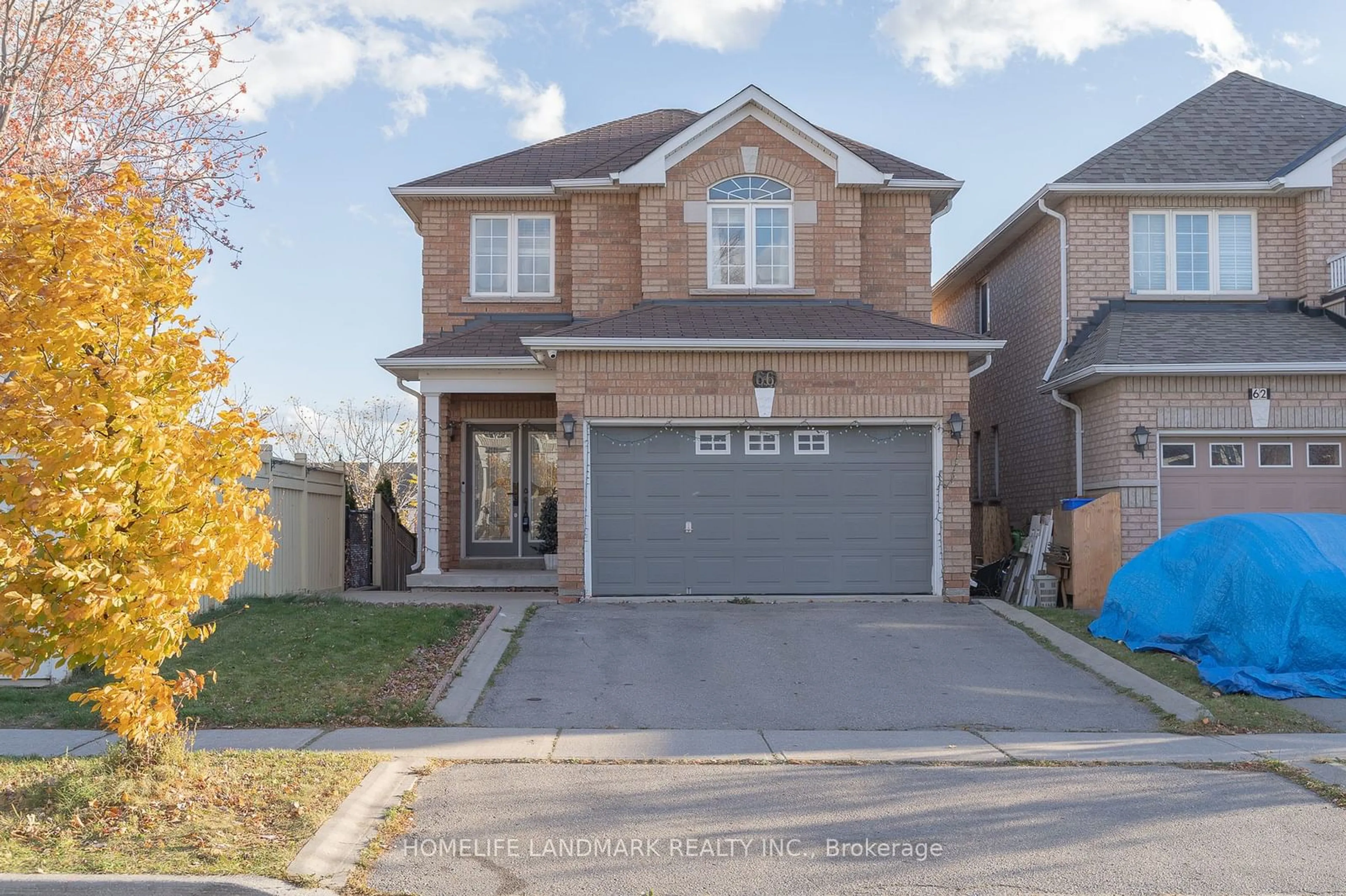 Home with brick exterior material for 66 Lindenshire Ave, Vaughan Ontario L6A 4A6