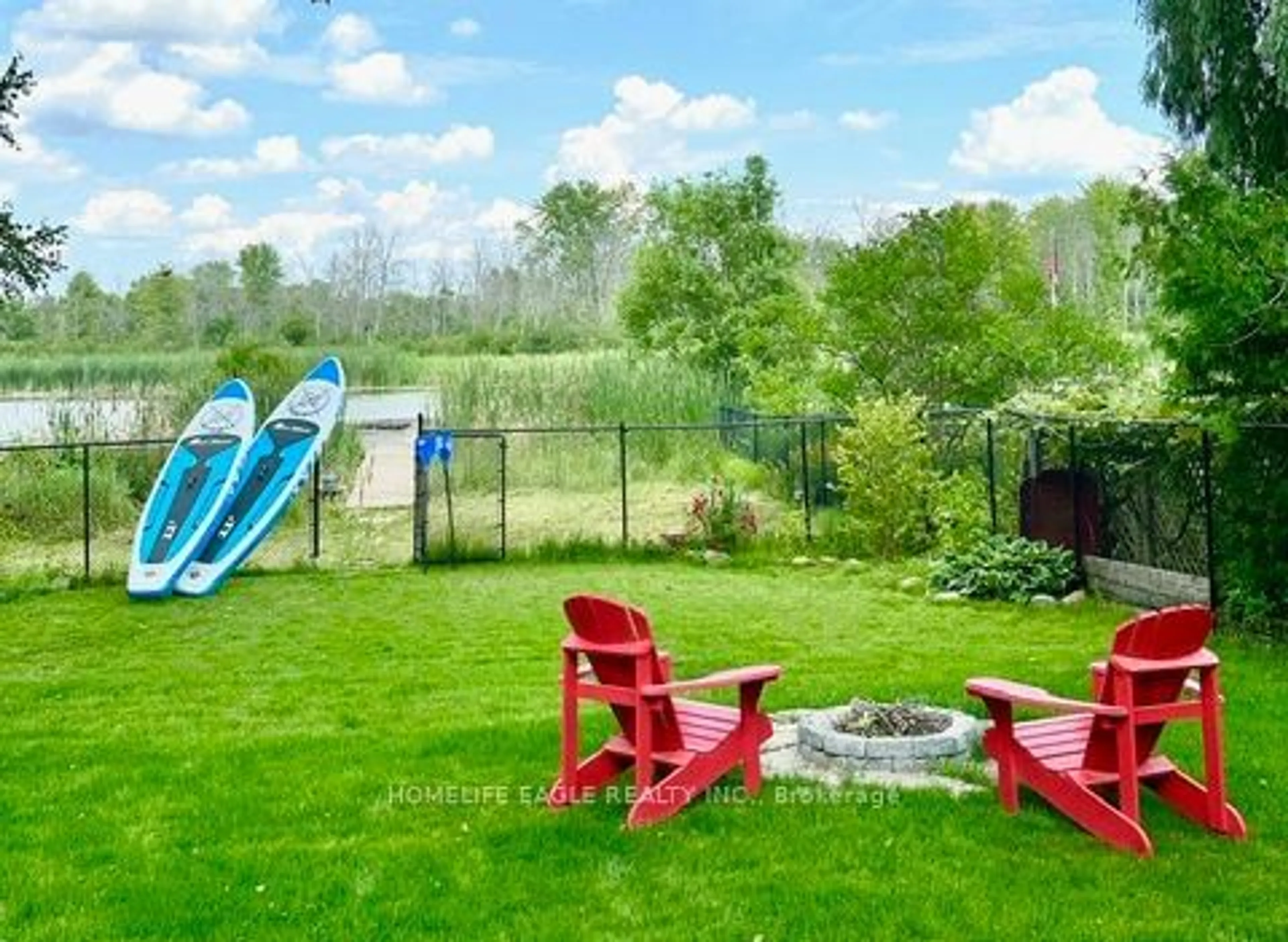 Patio, the fenced backyard for 143 Sand Rd, East Gwillimbury Ontario L9N 1H9