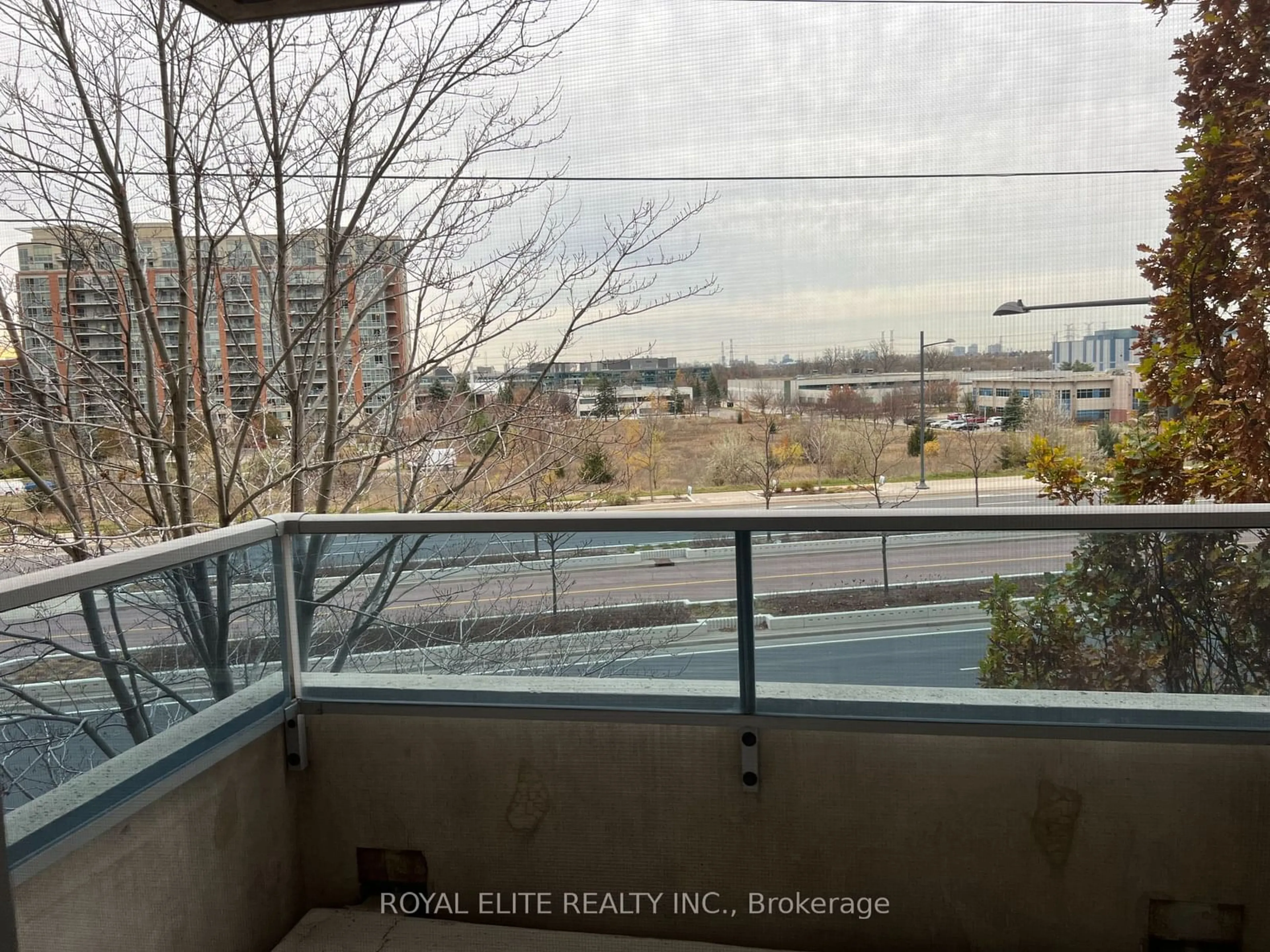 Balcony in the apartment, the street view for 23 Cox Blvd #365, Markham Ontario L3R 7Z9