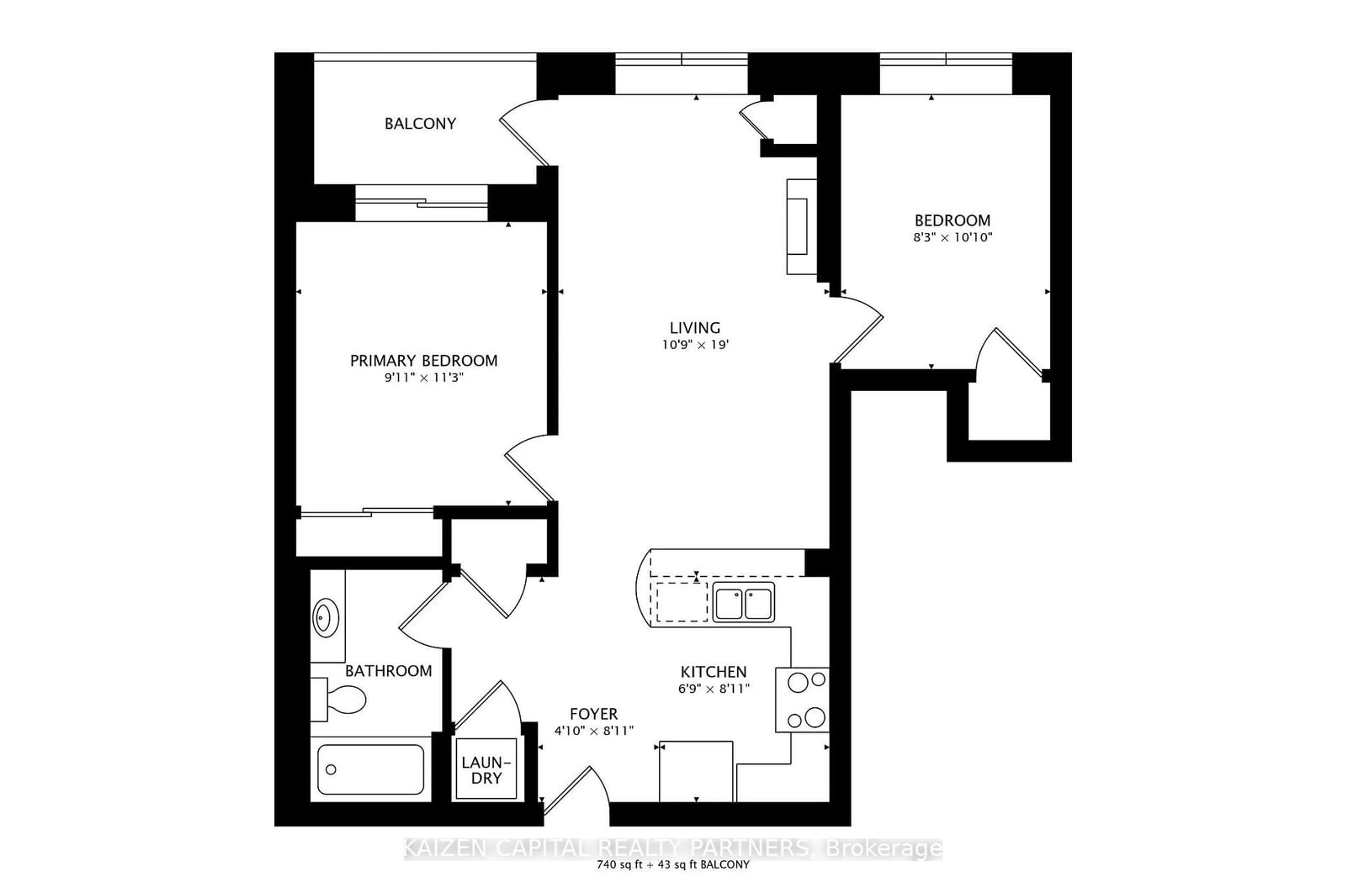 Floor plan for 75 King William Cres #1002, Richmond Hill Ontario L4B 0C1