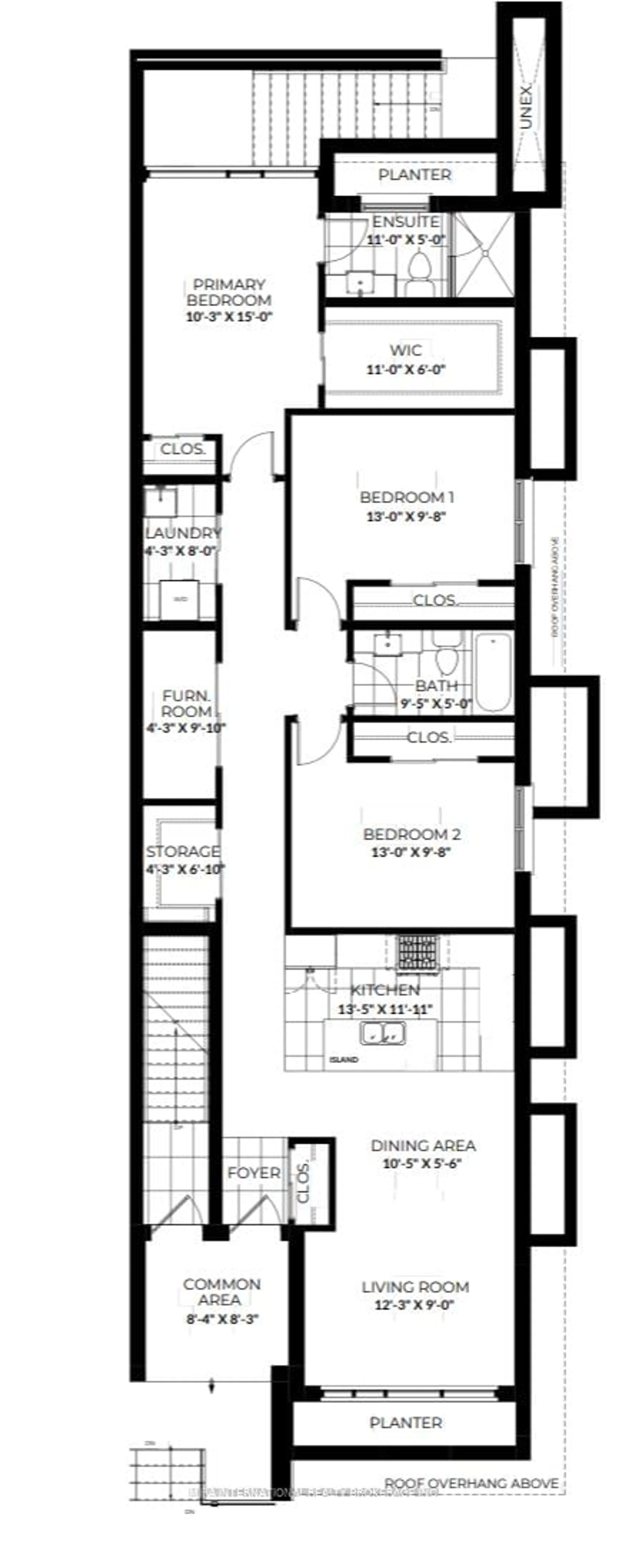 Floor plan for 266 Barrie St #8, Bradford West Gwillimbury Ontario L3Z 2A9