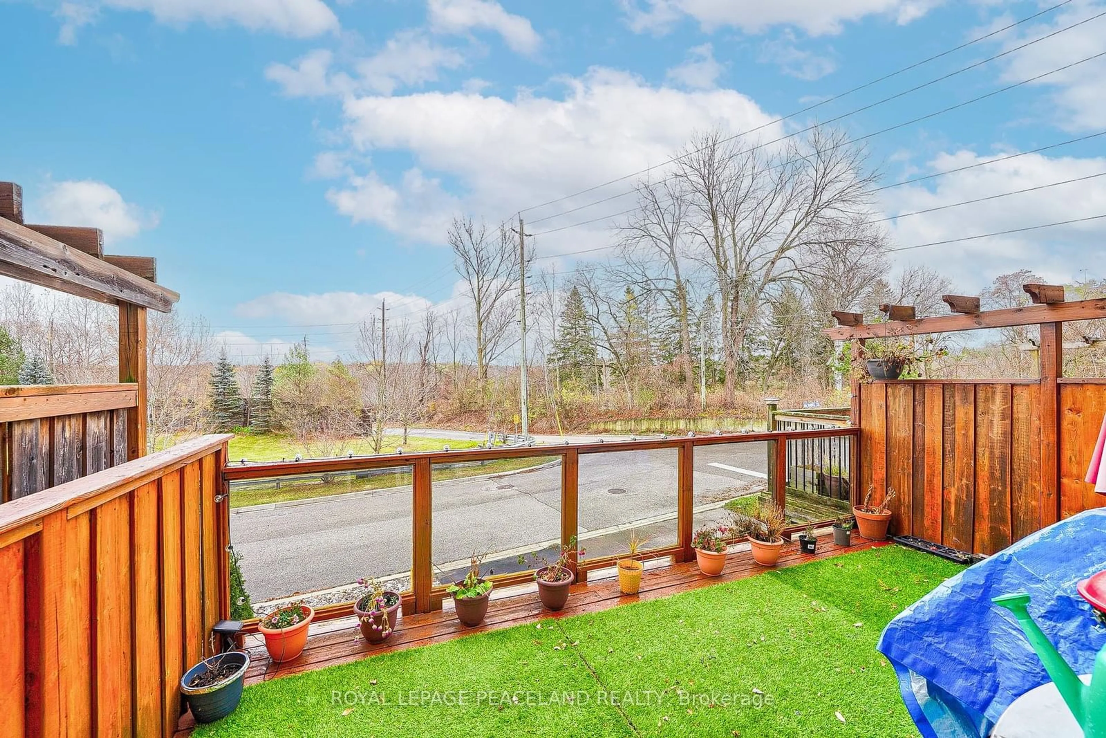 Patio, the fenced backyard for 483 Jim Barber Crt, Newmarket Ontario L3Y 9E6