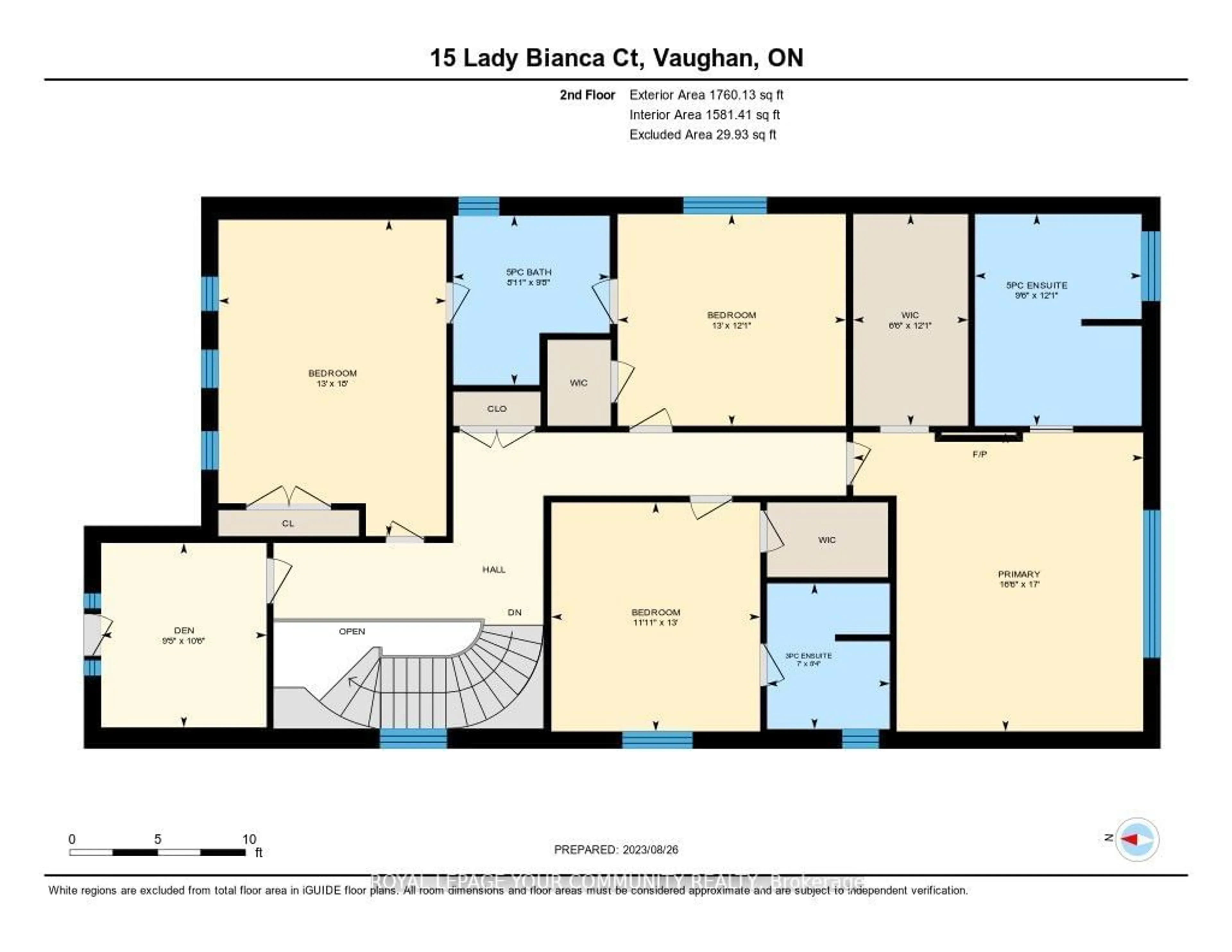 Floor plan for 15 Lady Bianca Crt, Vaughan Ontario L6A 4B3