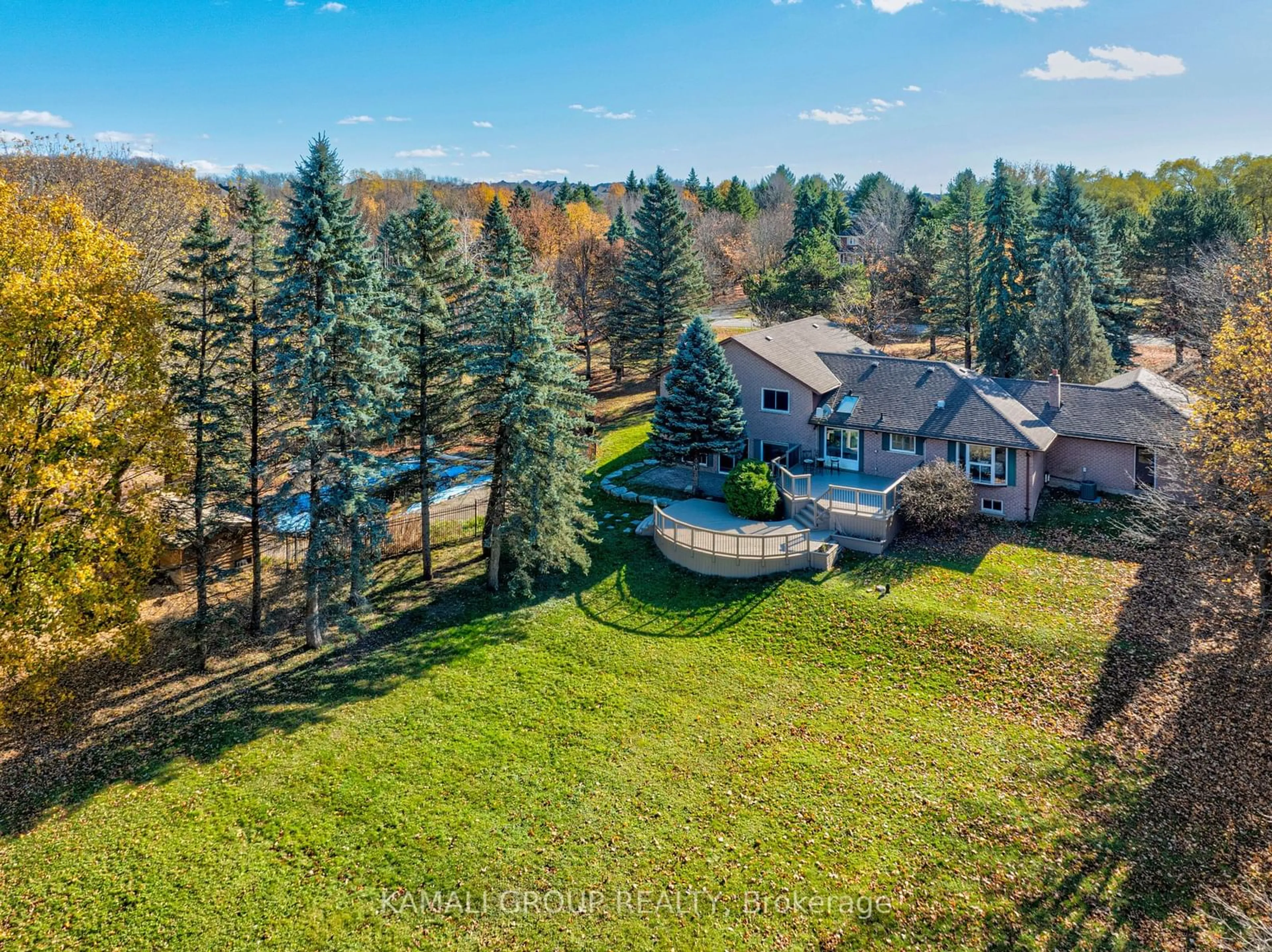 Frontside or backside of a home, the fenced backyard for 1182 Kingdale Rd, Newmarket Ontario L3Y 4W1