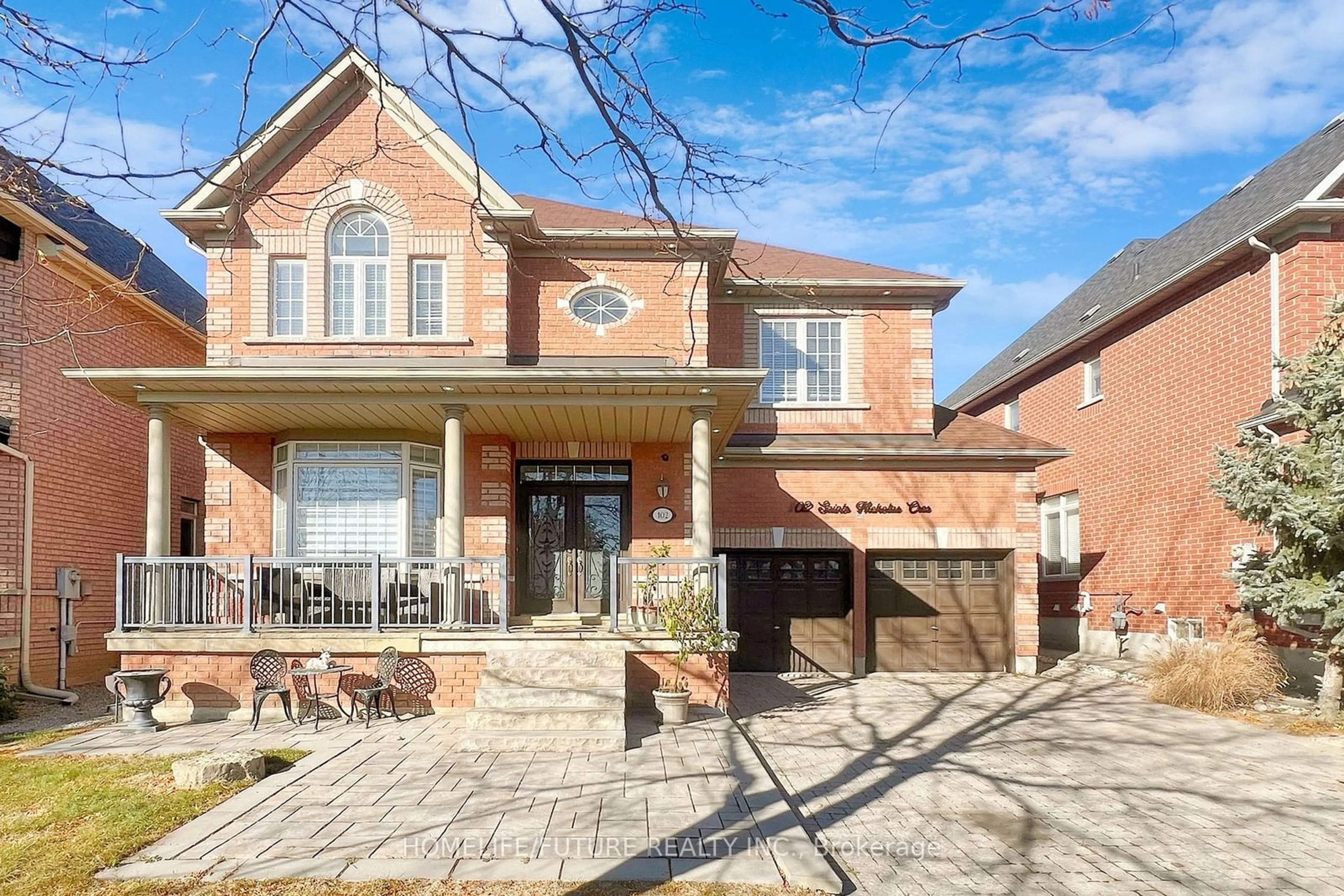 Home with brick exterior material for 102 Saint Nicholas Cres, Vaughan Ontario L4H 3E6