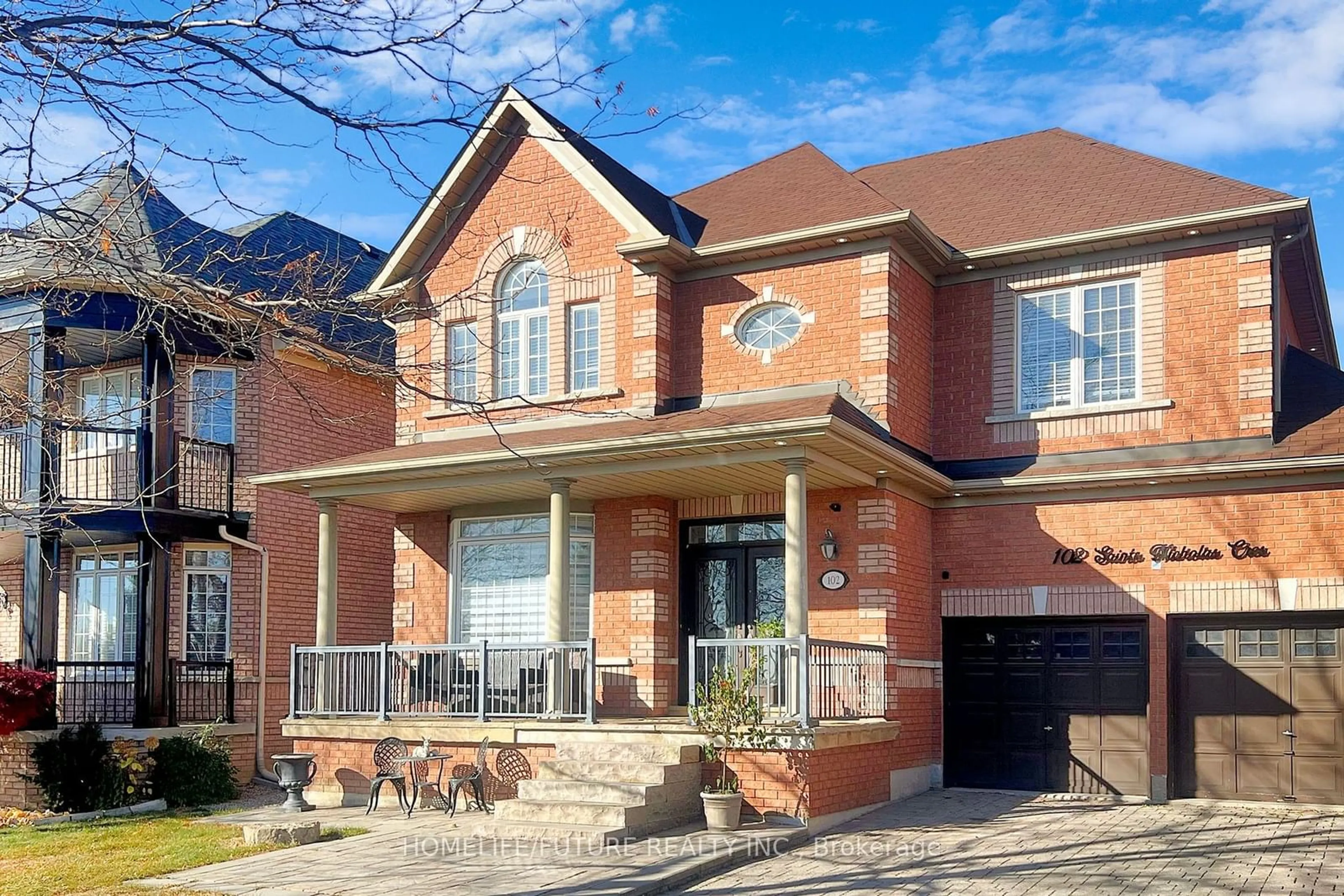 Home with brick exterior material for 102 Saint Nicholas Cres, Vaughan Ontario L4H 3E6