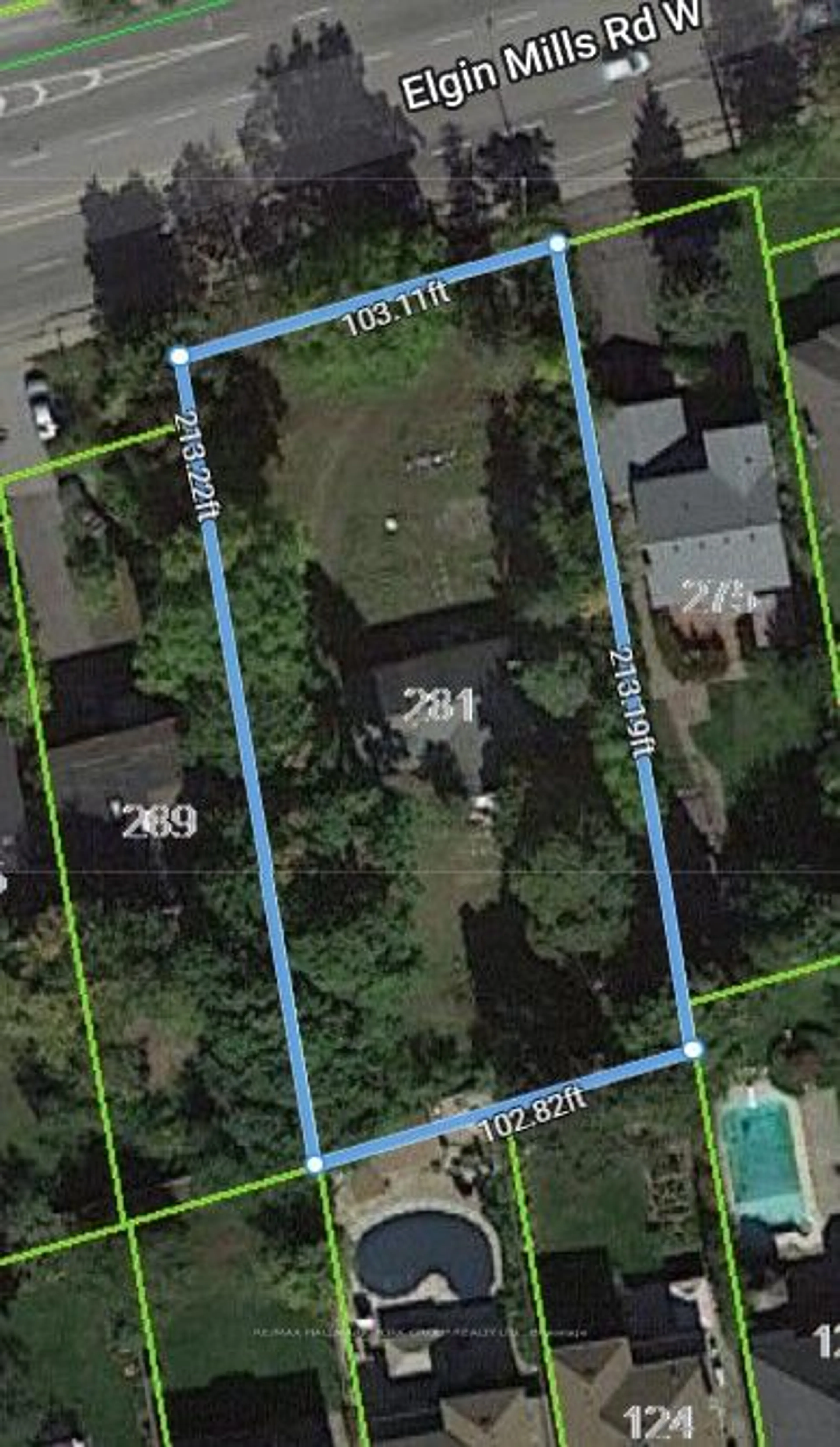 Frontside or backside of a home, the street view for 281 Elgin Mills Rd, Richmond Hill Ontario L4C 4M1