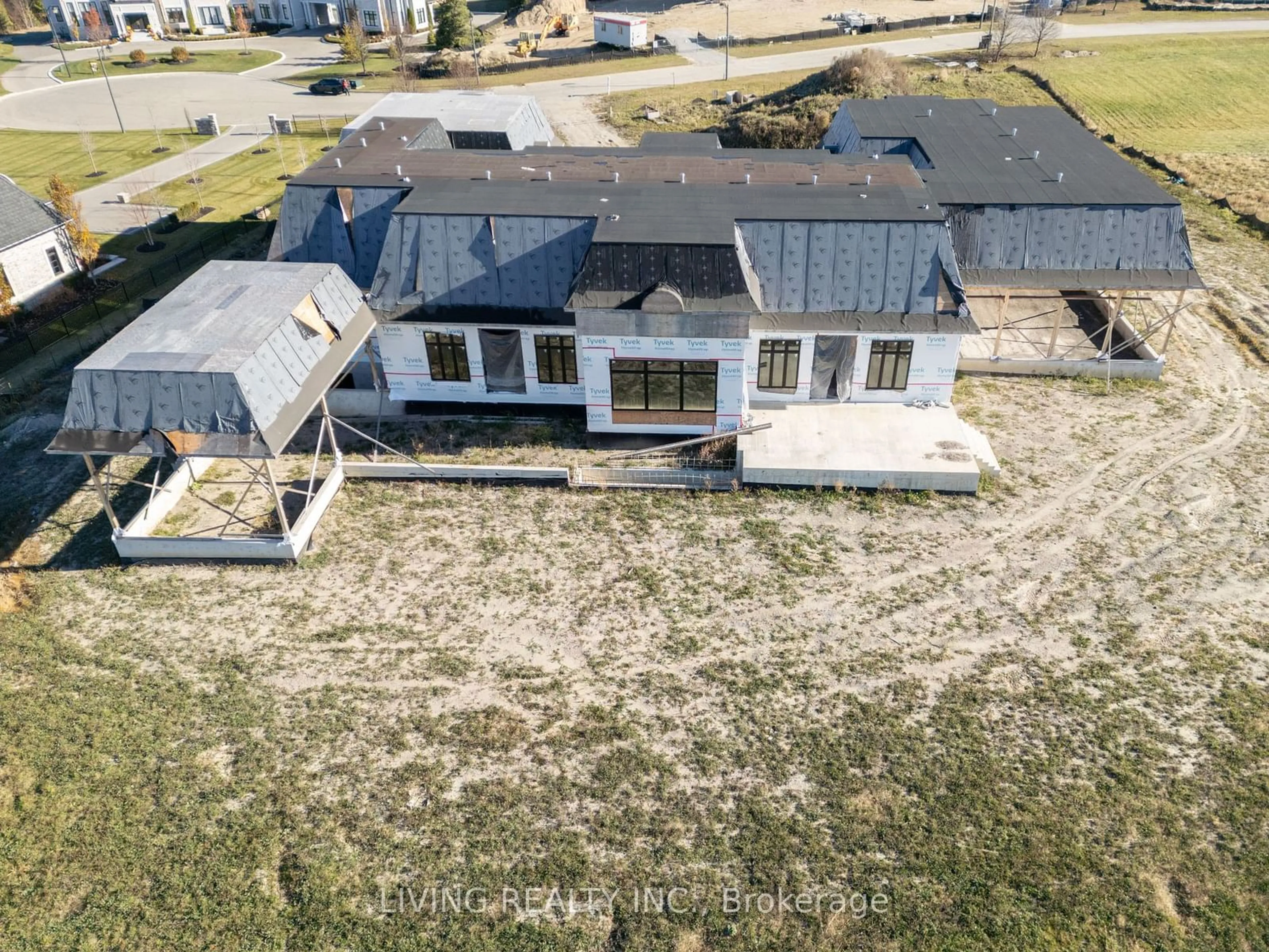 Frontside or backside of a home, the fenced backyard for 30 Orlin Chappel Crt, King Ontario L7B 1A3