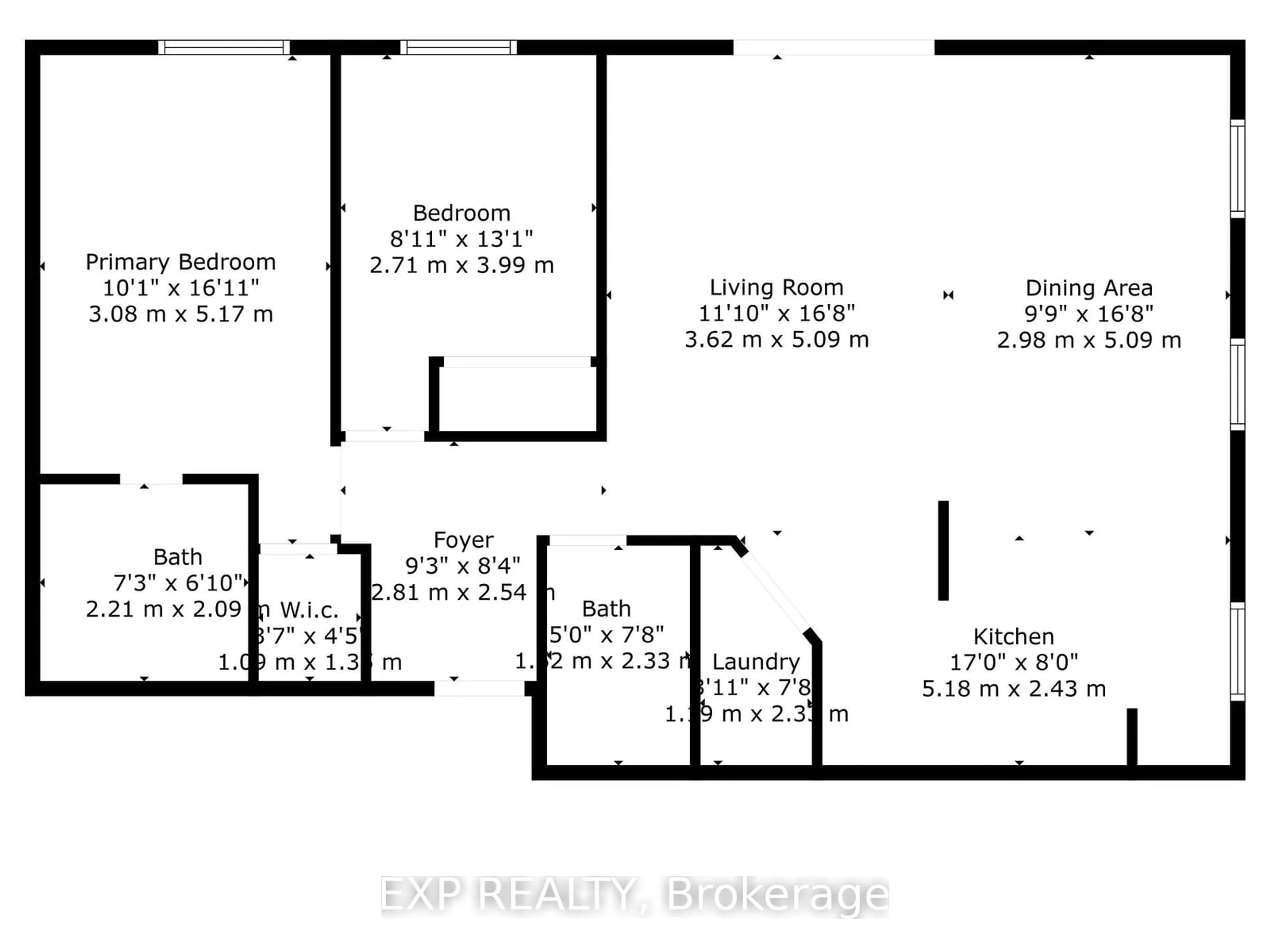 Floor plan for 15390 Yonge St #404, Aurora Ontario L4G 1N8