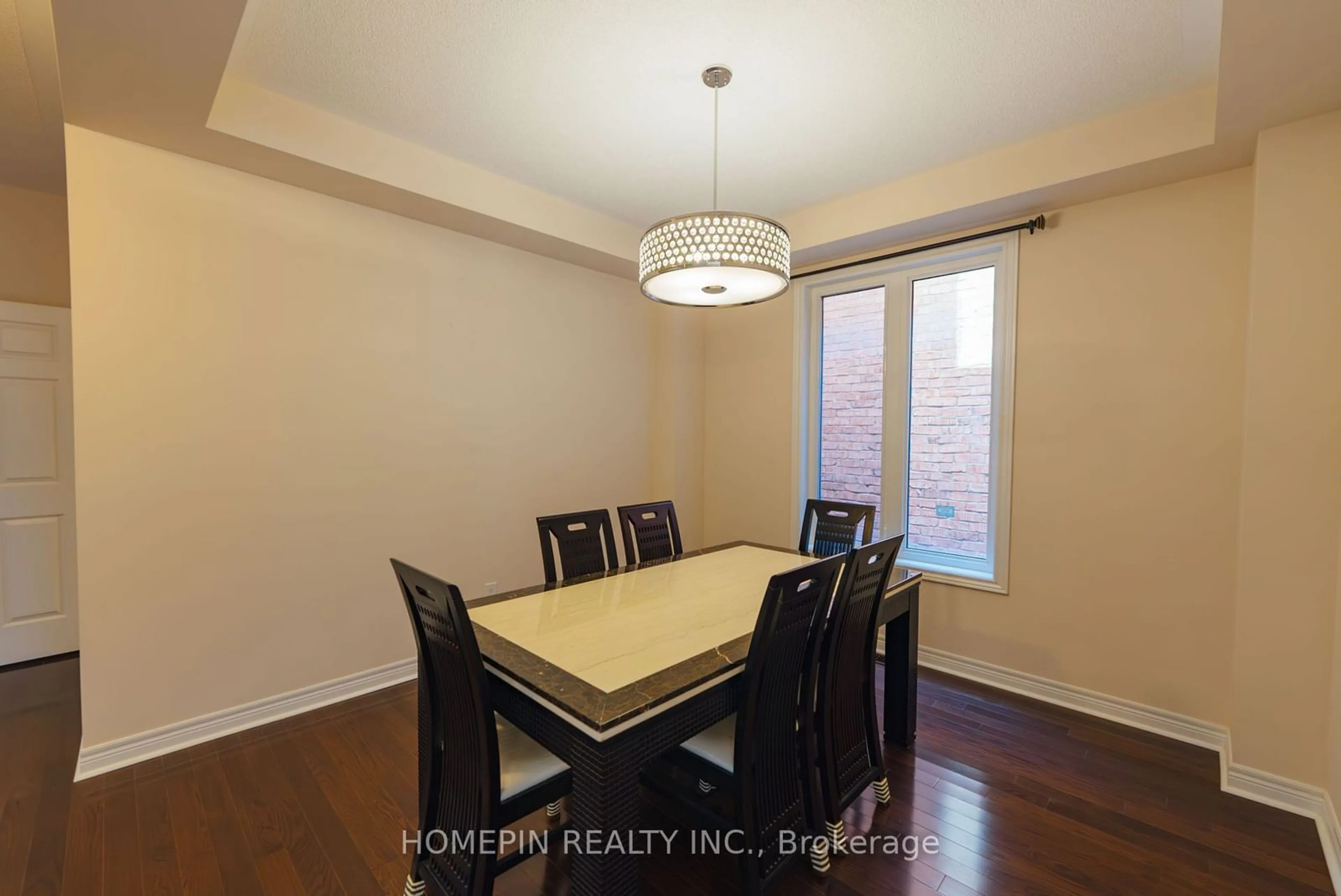 Dining room, wood floors, mountain for 24 James Joyce Dr, Markham Ontario L6C 0L7