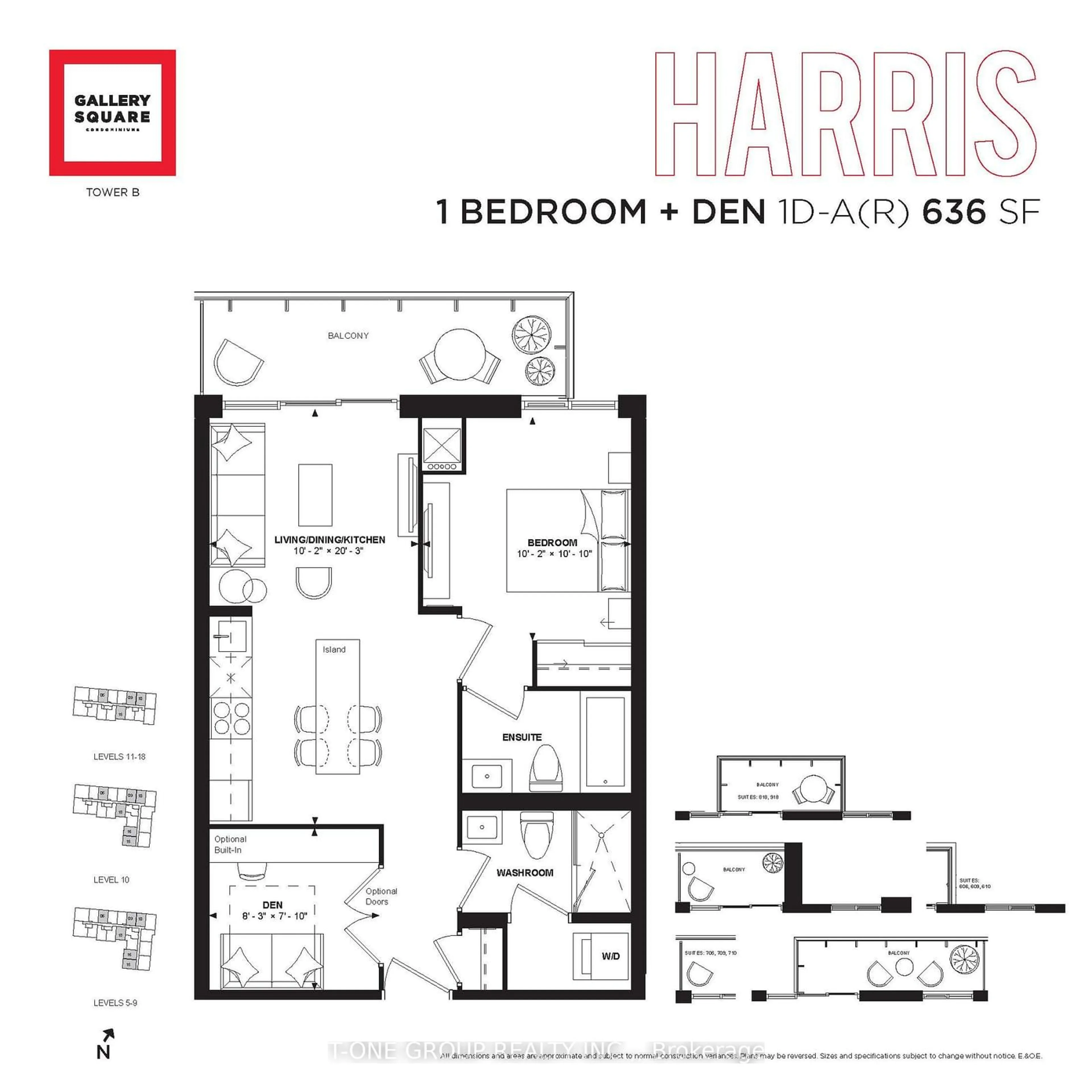 Floor plan for 292 Verdale Crossing #709, Markham Ontario L6G 0H6