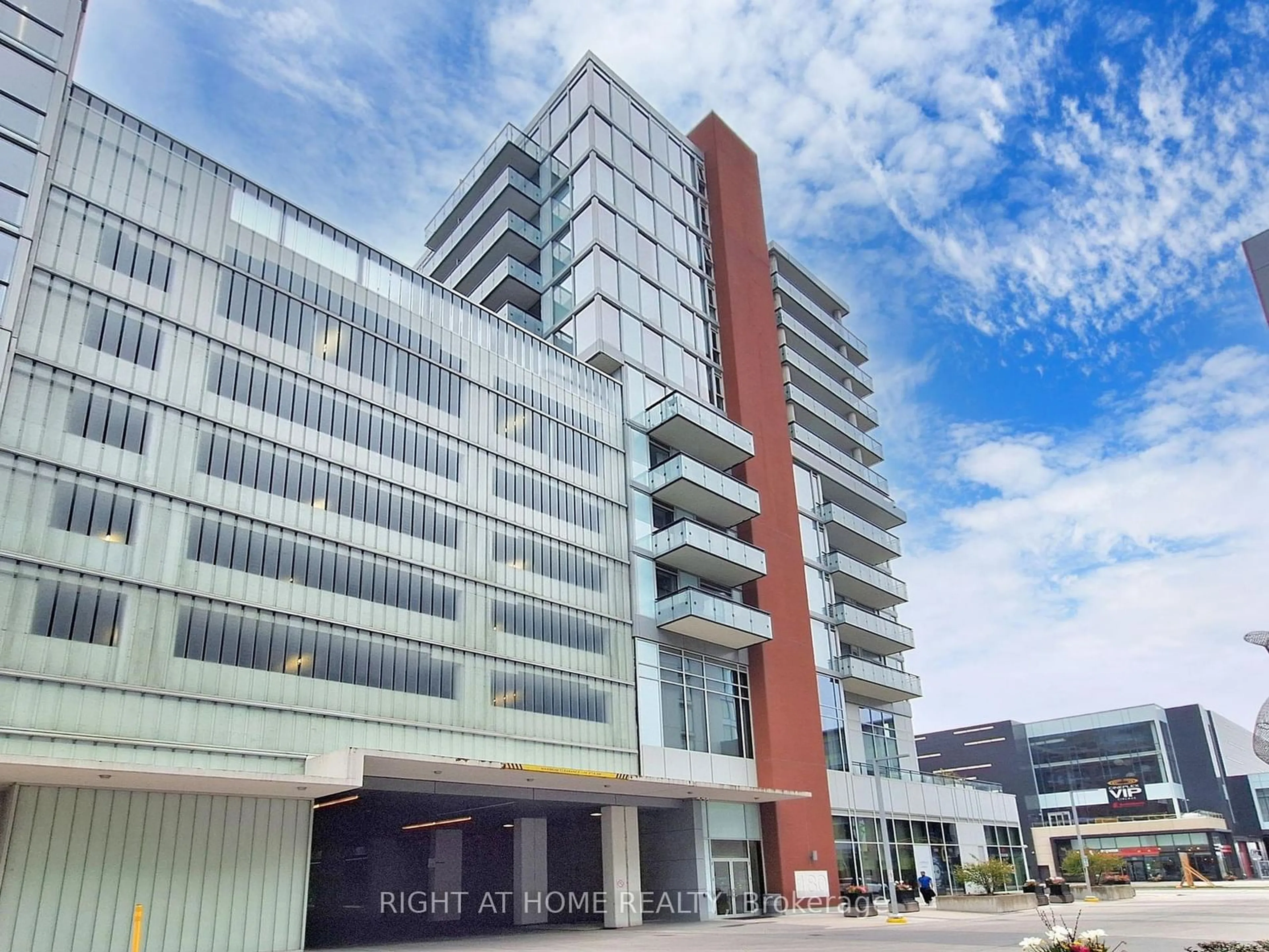 A pic from exterior of the house or condo, the front or back of building for 180 Enterprise Blvd #505, Markham Ontario L6G 0G4