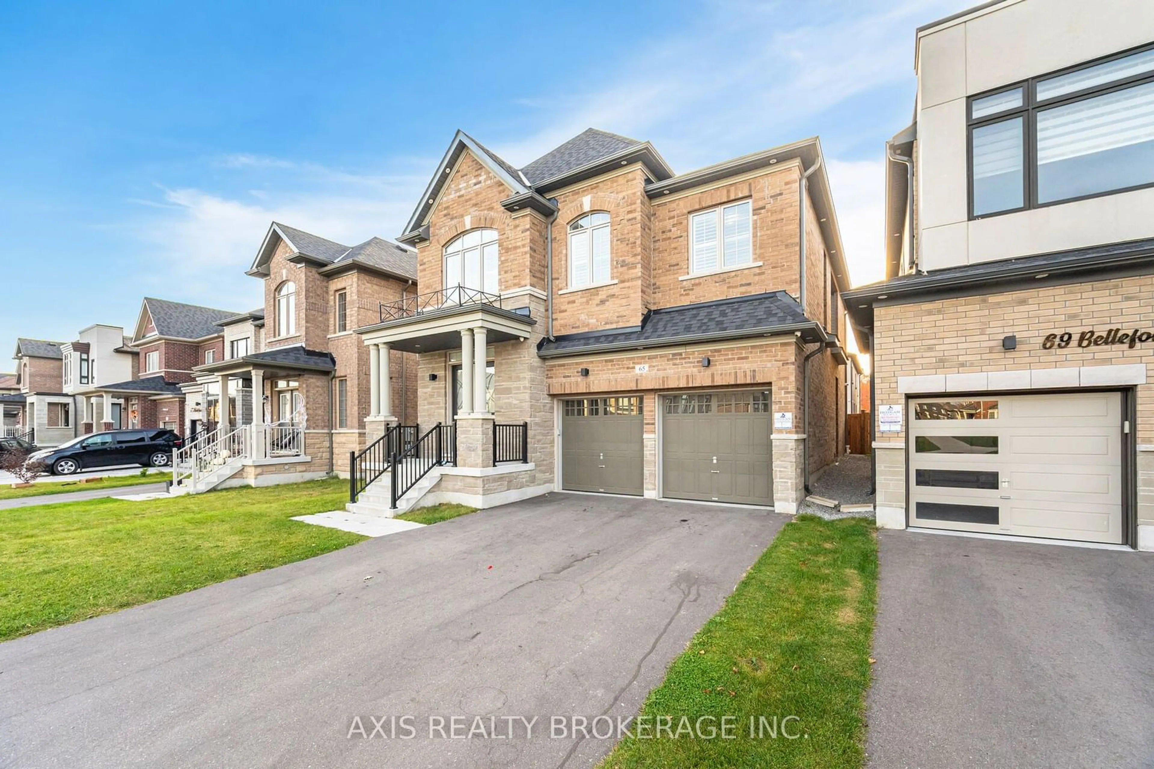 Frontside or backside of a home, the street view for 65 Bellefond St, Vaughan Ontario L4H 5C5