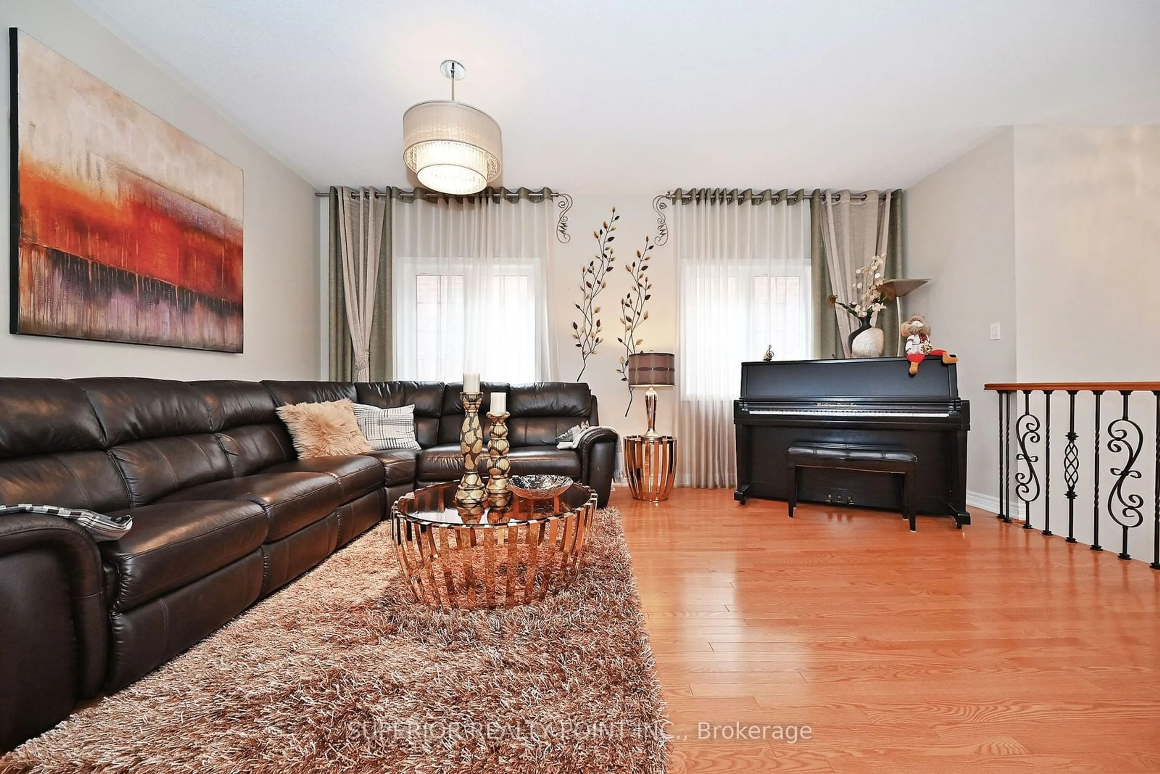 Living room, wood floors for 209 Queen Filomena Ave, Vaughan Ontario L6A 0H7