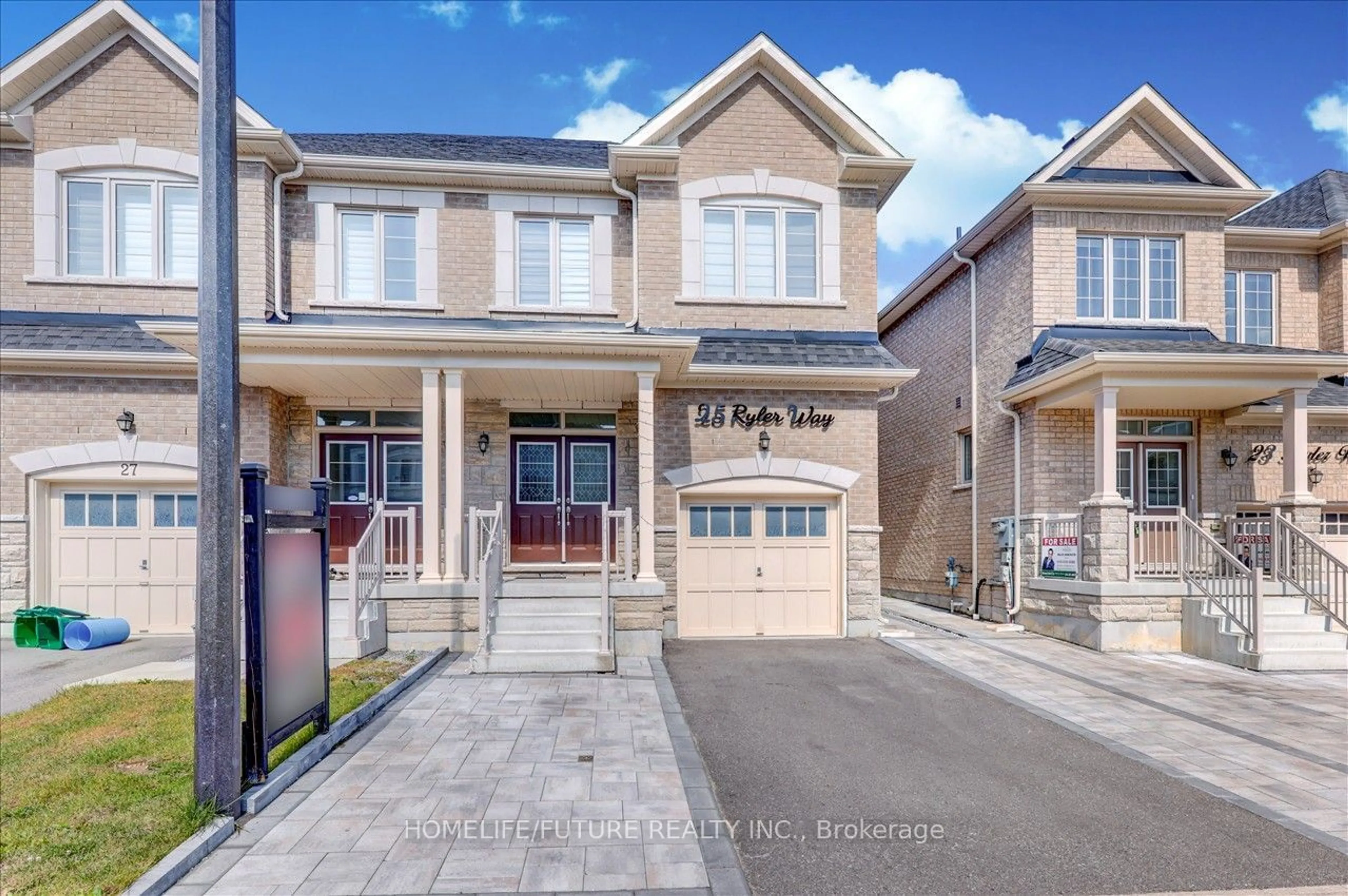 A pic from exterior of the house or condo, the street view for 25 Ryler Way, Markham Ontario L3S 0E7