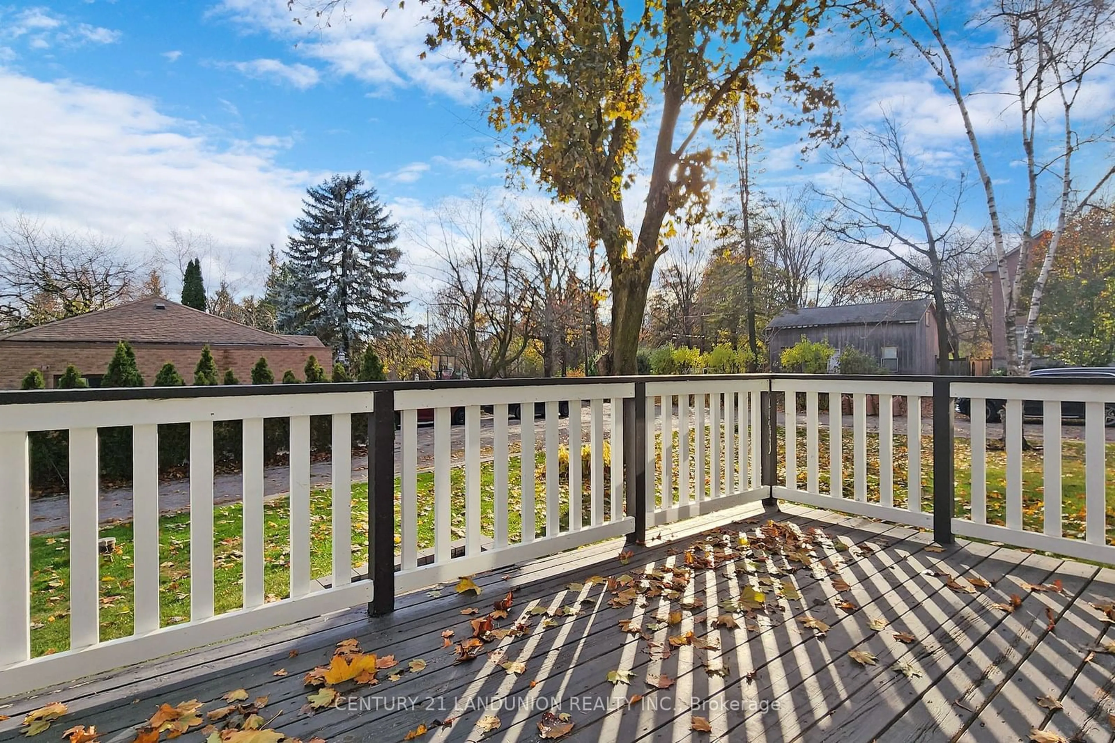 Patio, the fenced backyard for 15 Victoria St, Markham Ontario L6C 1A7