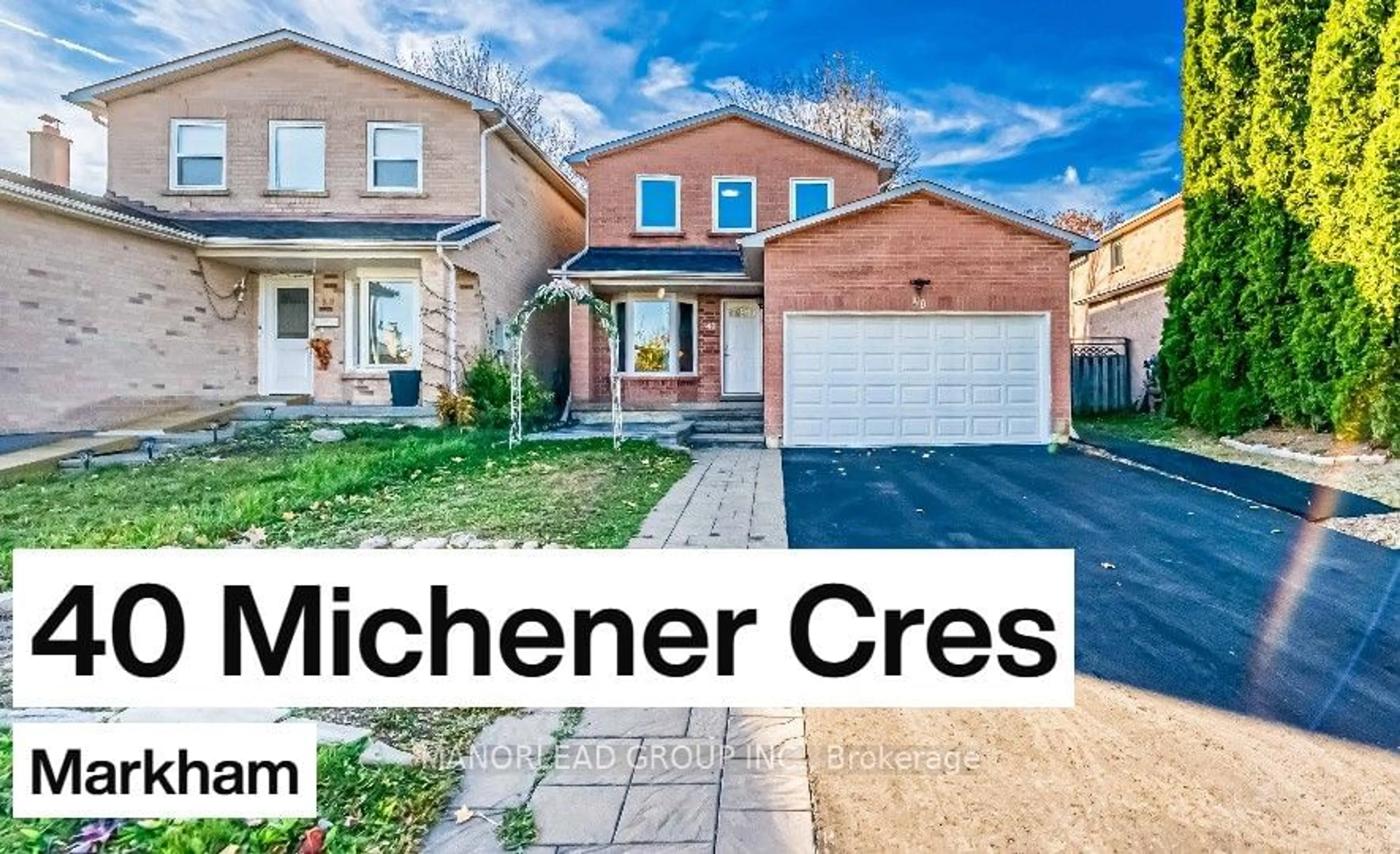 Home with brick exterior material for 40 Michener Cres, Markham Ontario L3P 6Z4